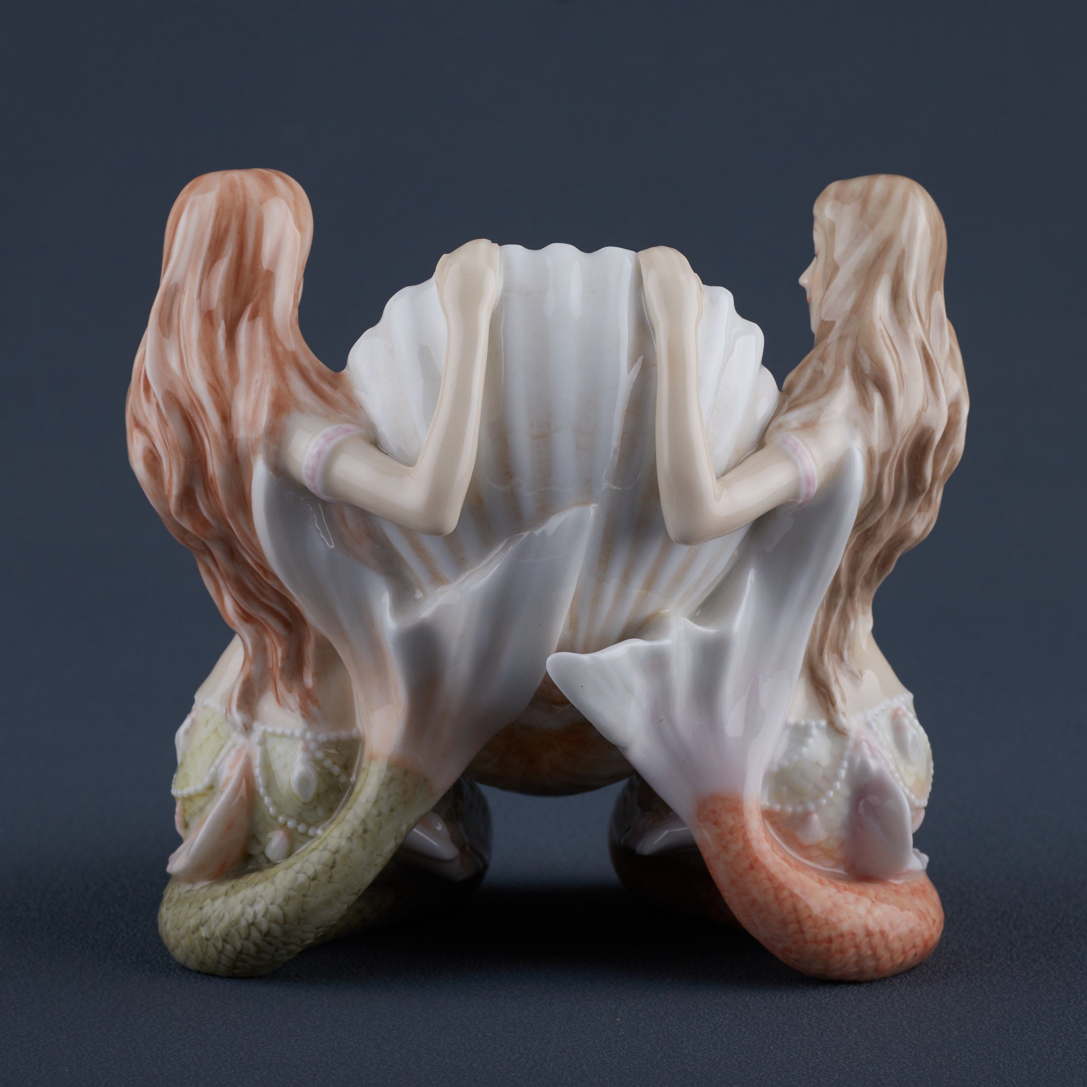 2 Nude Mermaids and Shell Ring Tray