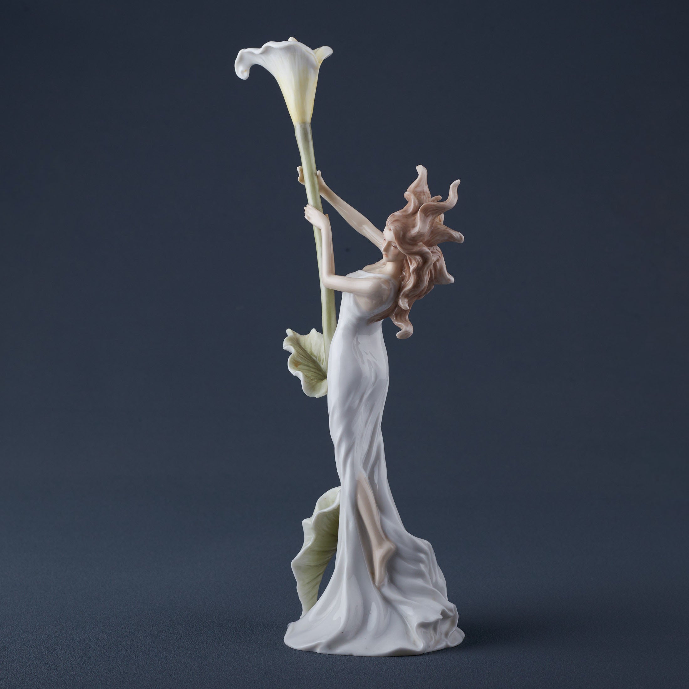 Long Hair Woman With Calla Lily