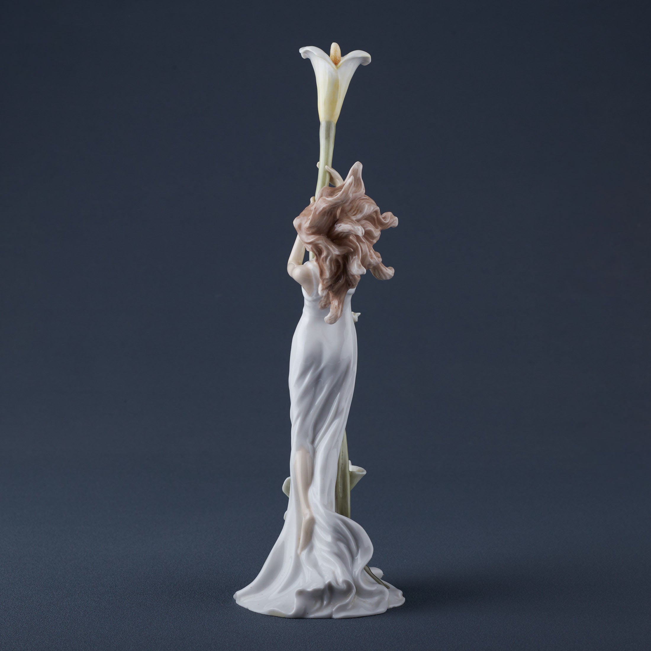 Long Hair Woman With Calla Lily