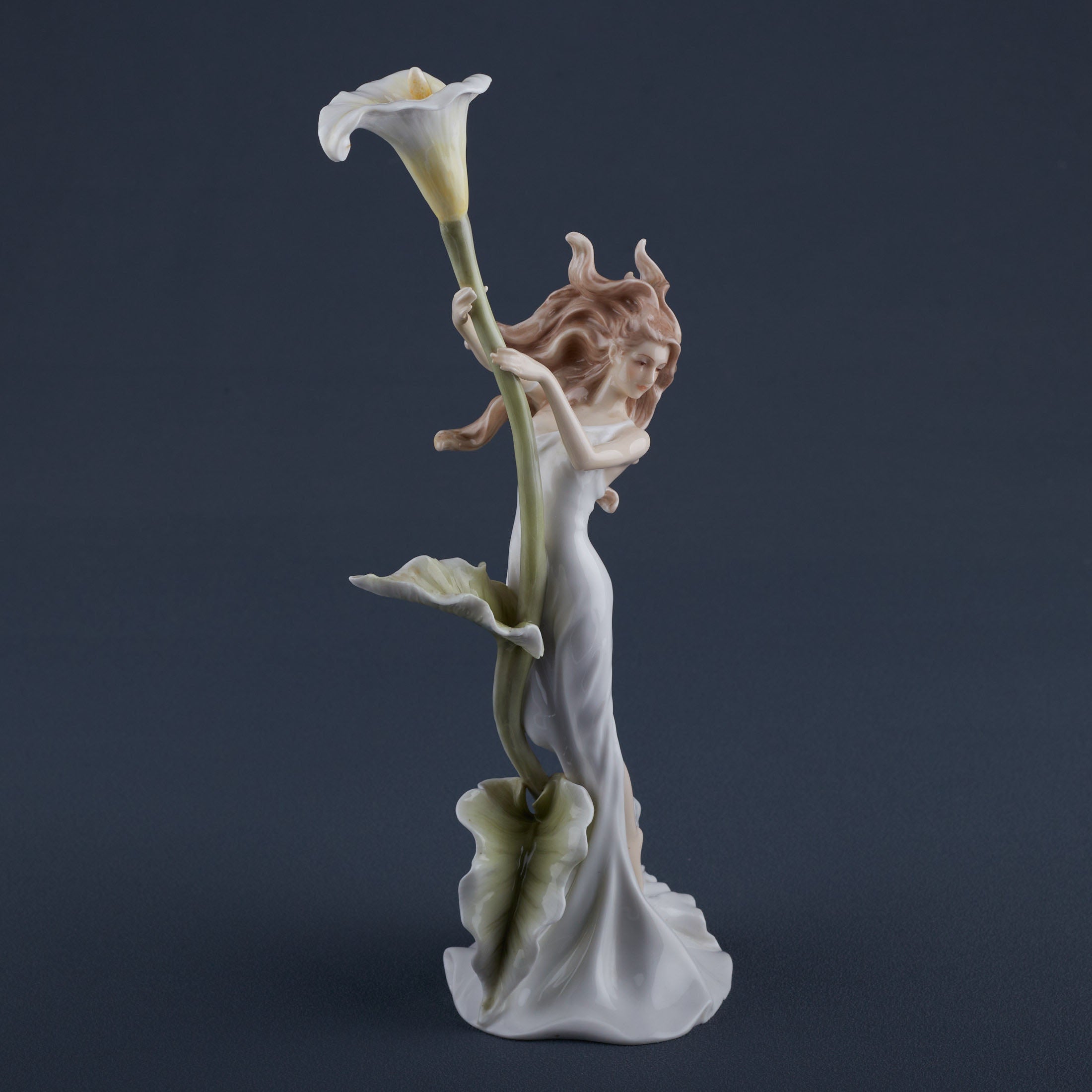 Long Hair Woman With Calla Lily