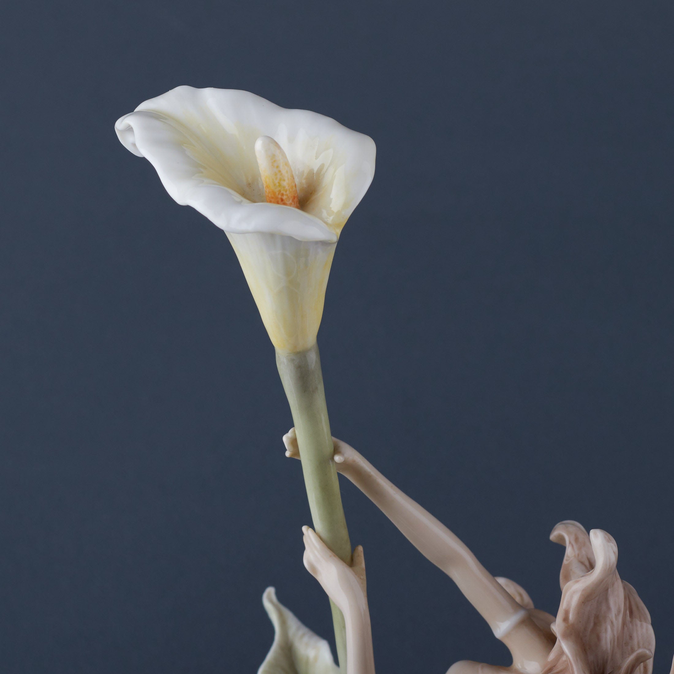 Long Hair Woman With Calla Lily
