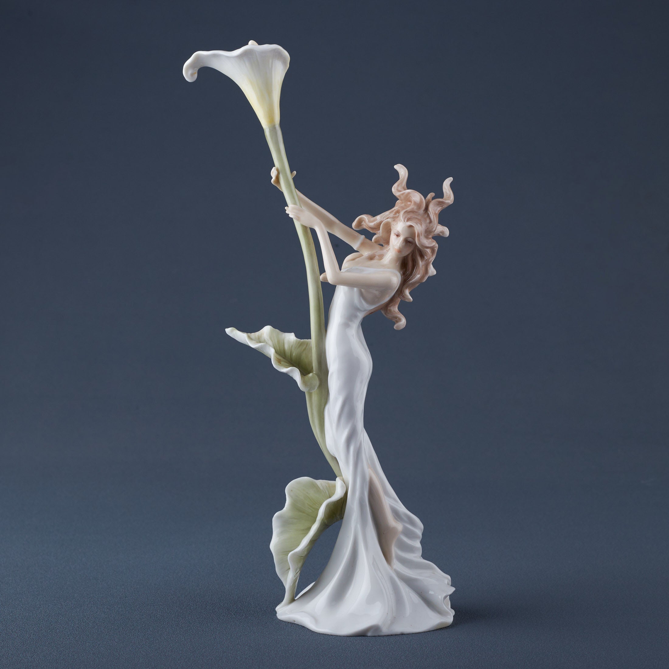 Long Hair Woman With Calla Lily