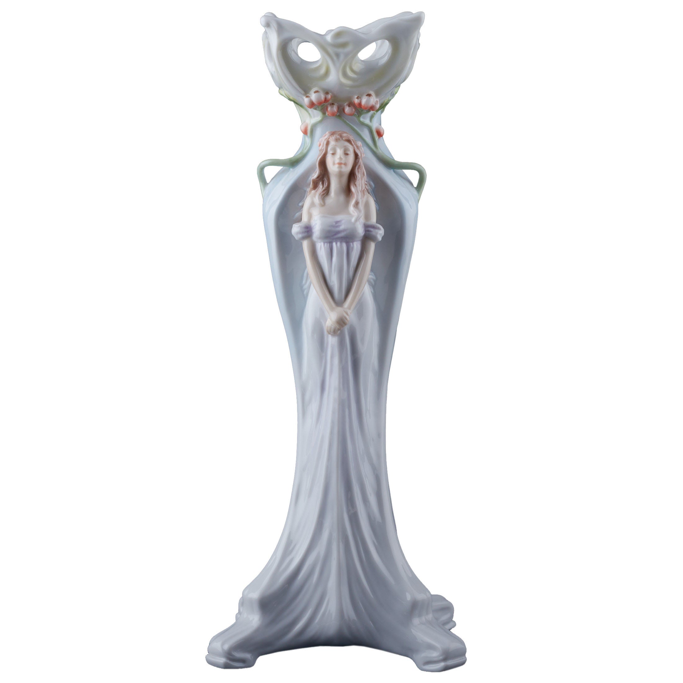 Woman and Peony Tall Vase