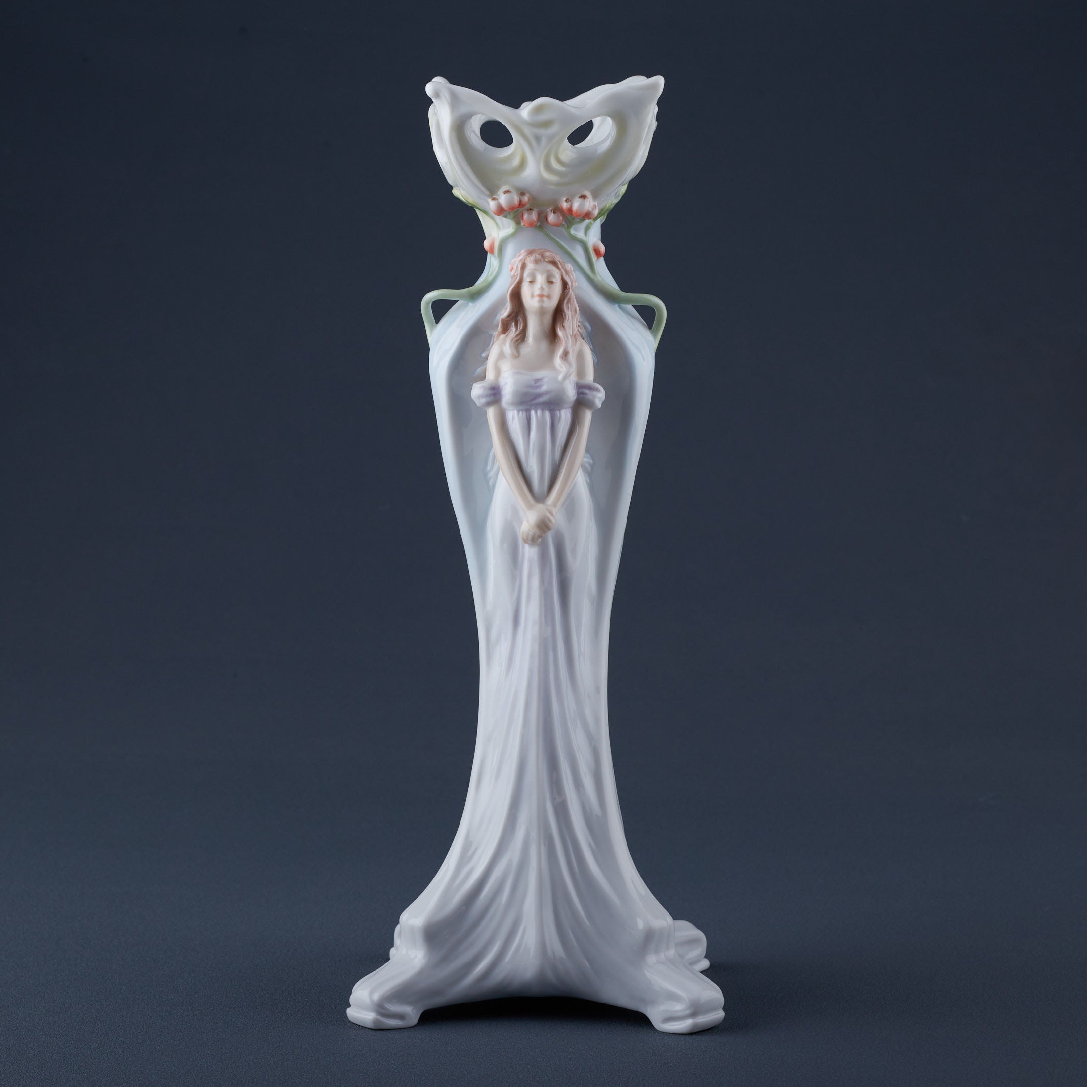 Woman and Peony Tall Vase