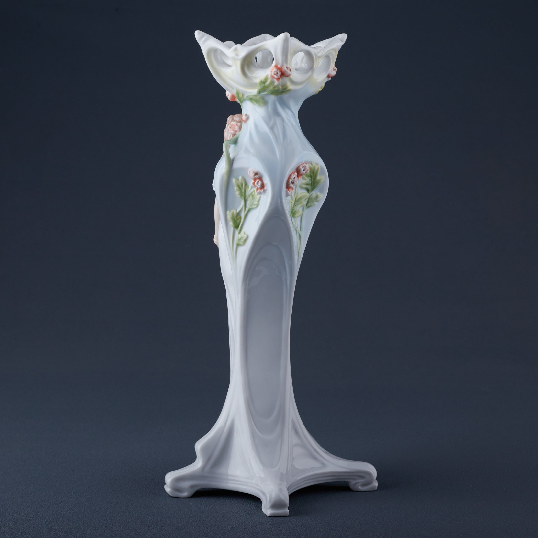 Woman and Peony Tall Vase