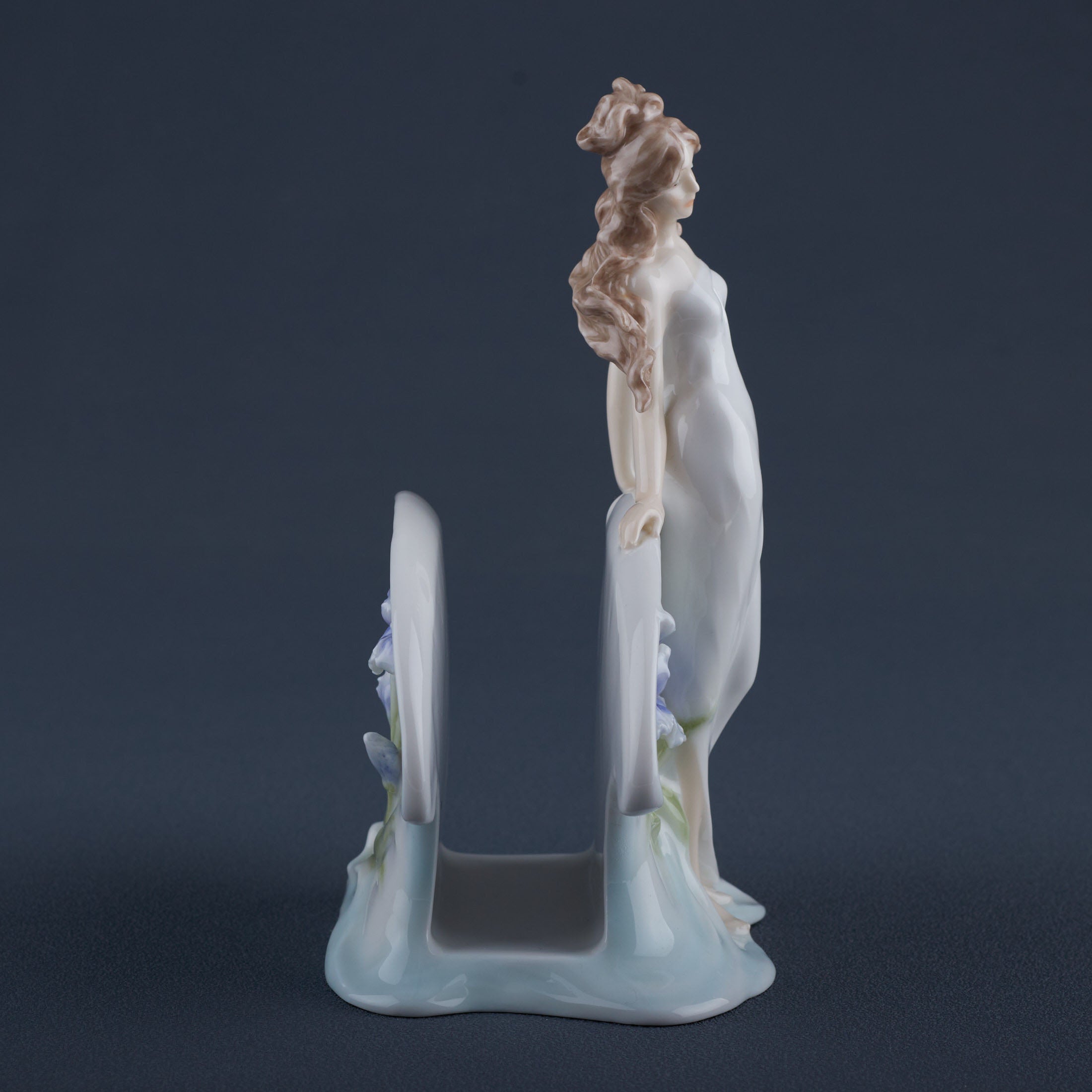 Woman and Blue Iris Napkin Holder