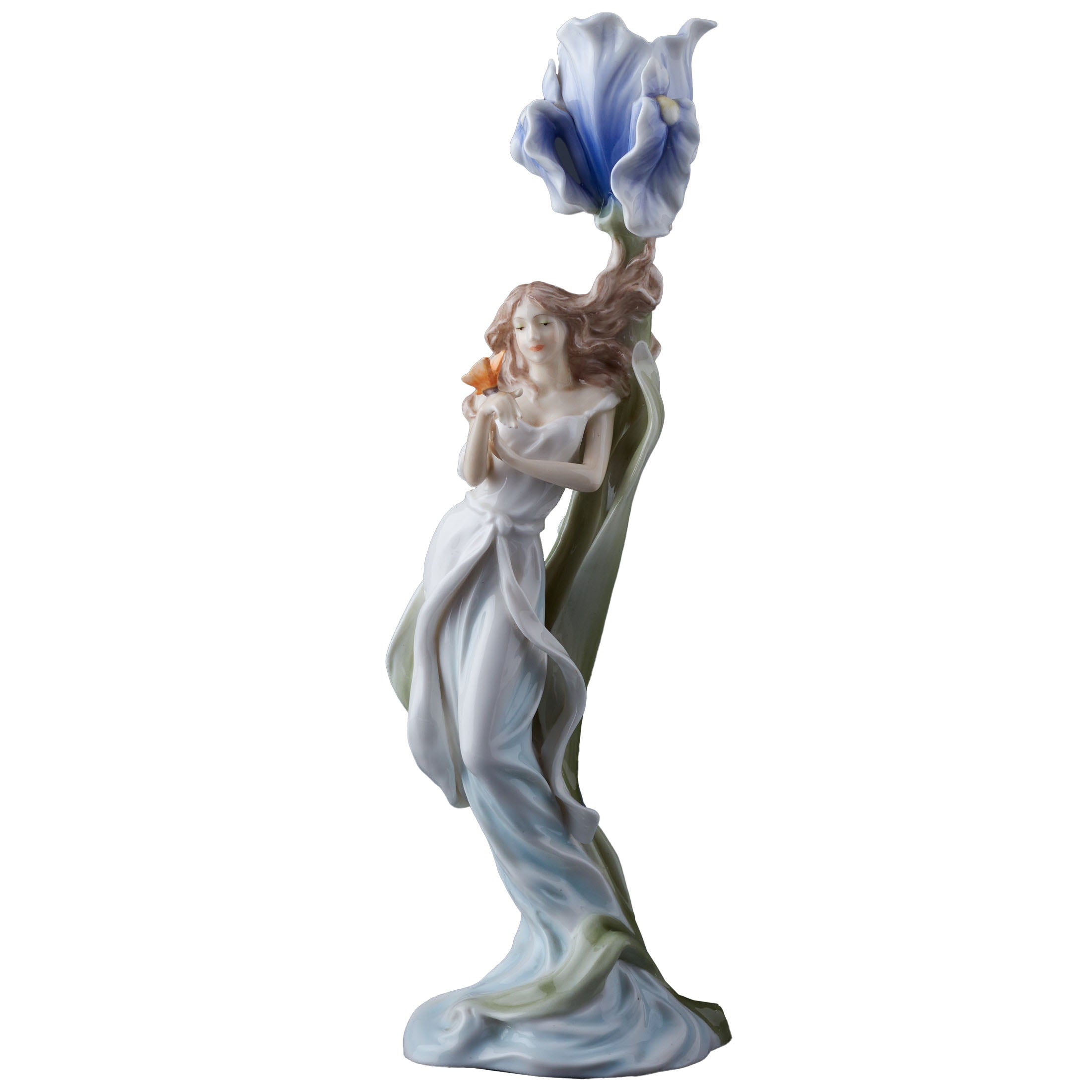 Maiden With Butterfly By Blue Iris Candle Holder