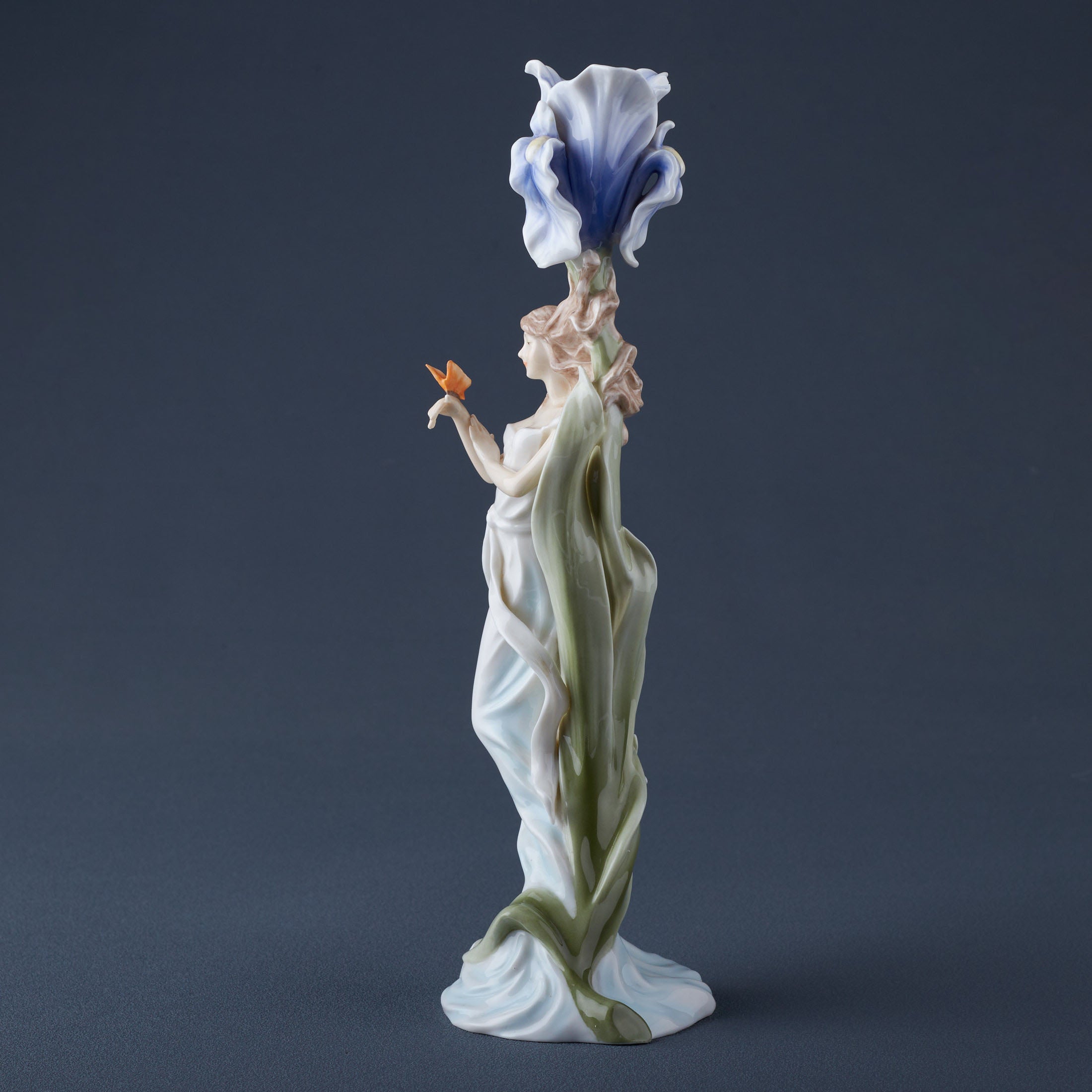 Maiden With Butterfly By Blue Iris Candle Holder