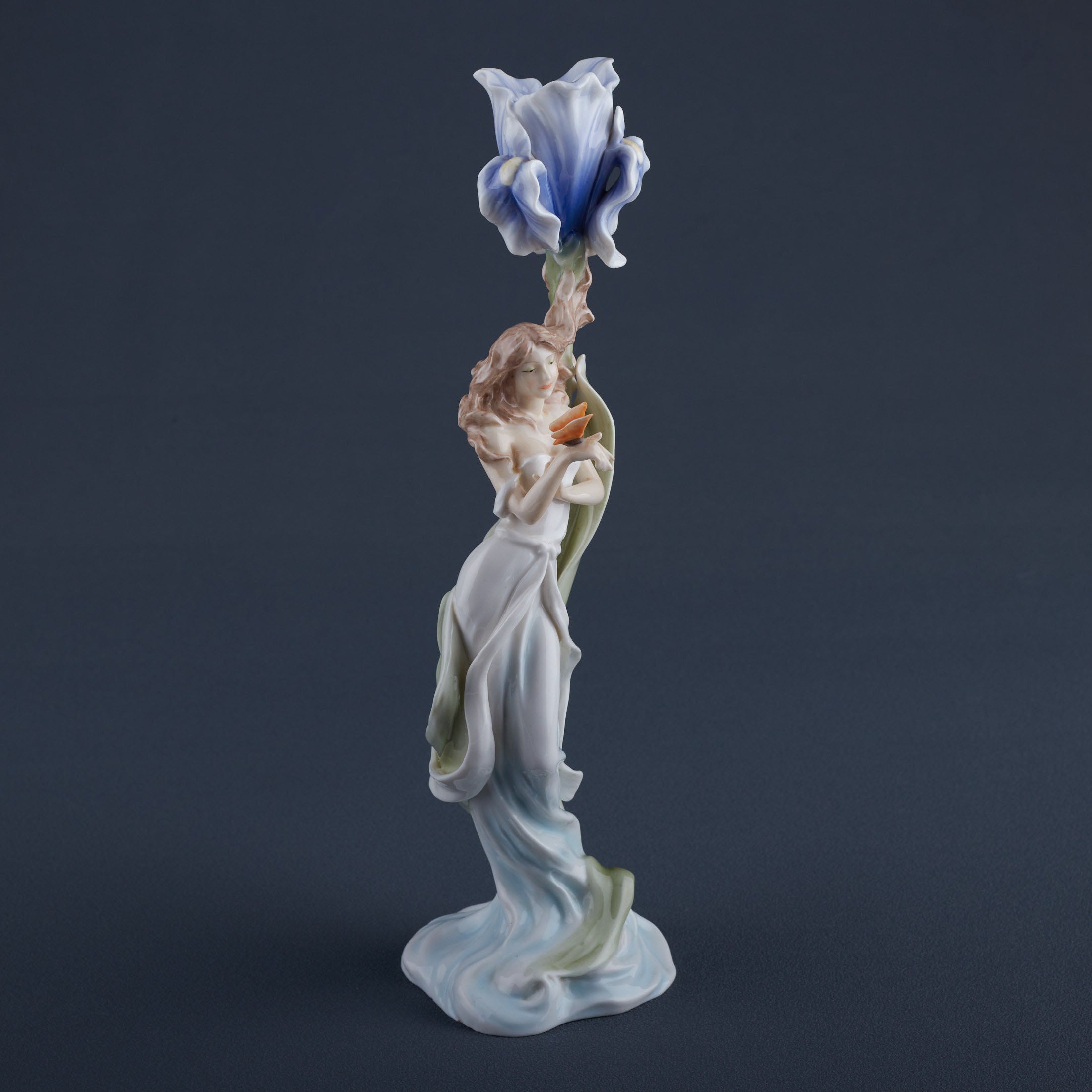 Maiden With Butterfly By Blue Iris Candle Holder
