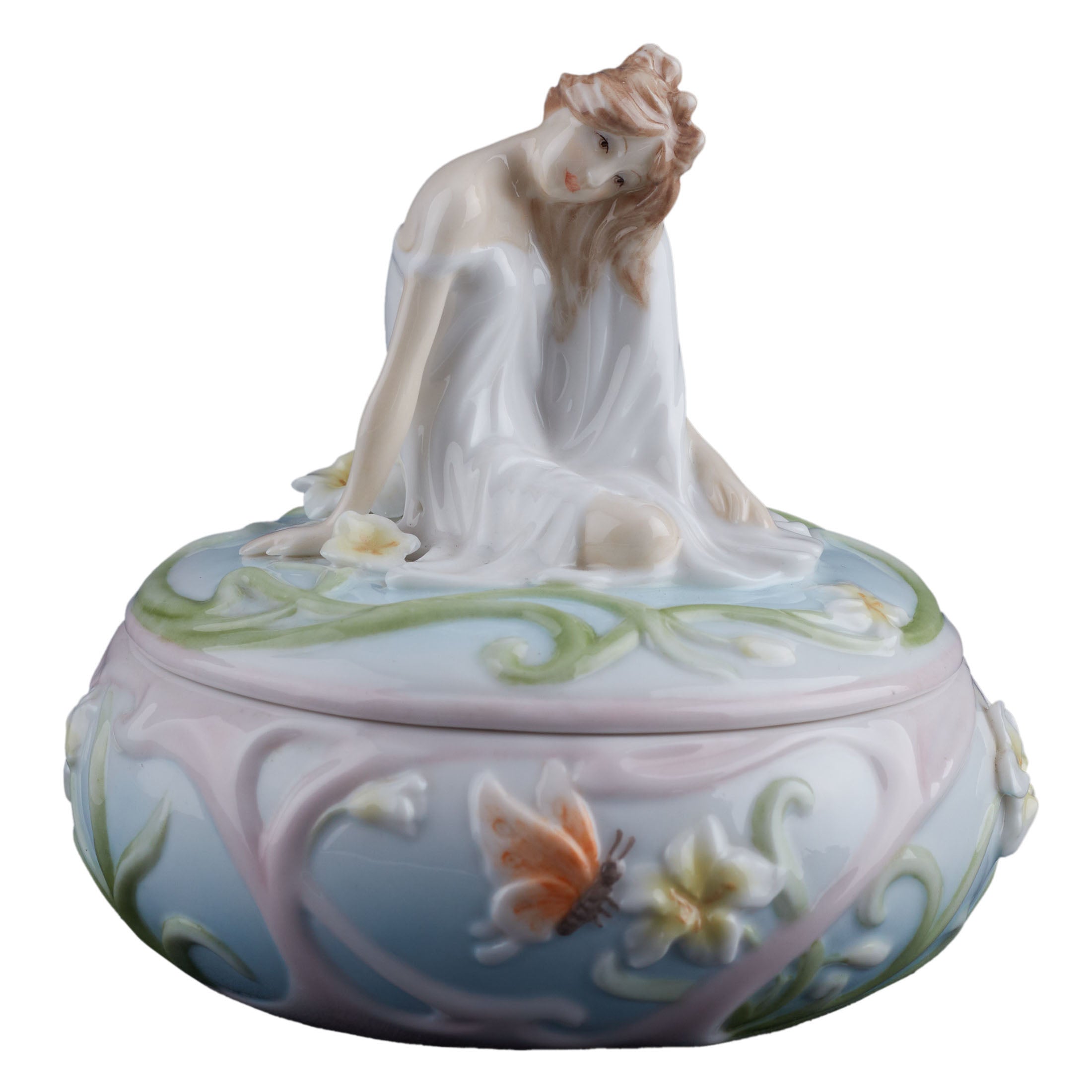 Sitting Girl Trinket Box