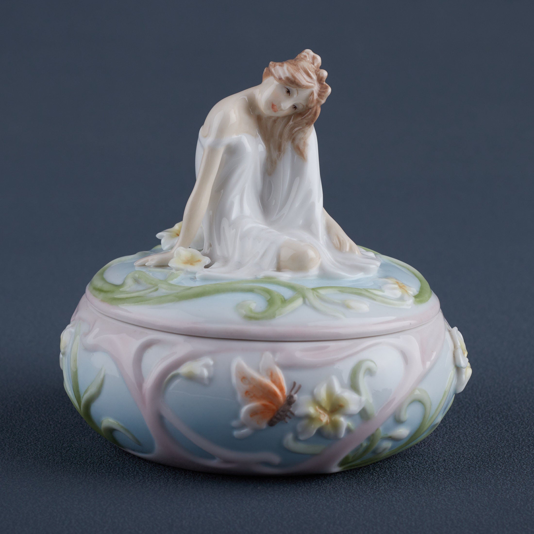 Sitting Girl Trinket Box