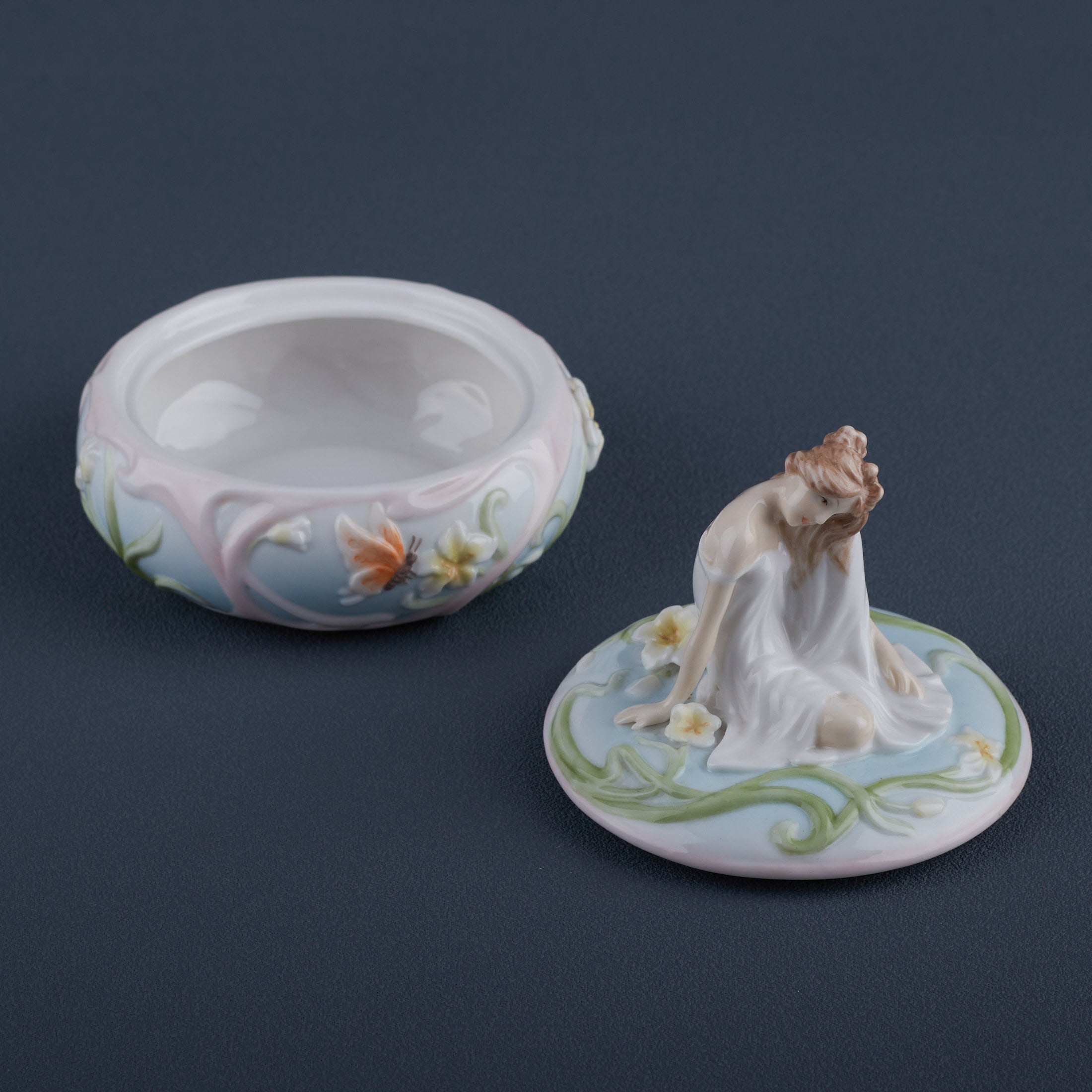 Sitting Girl Trinket Box