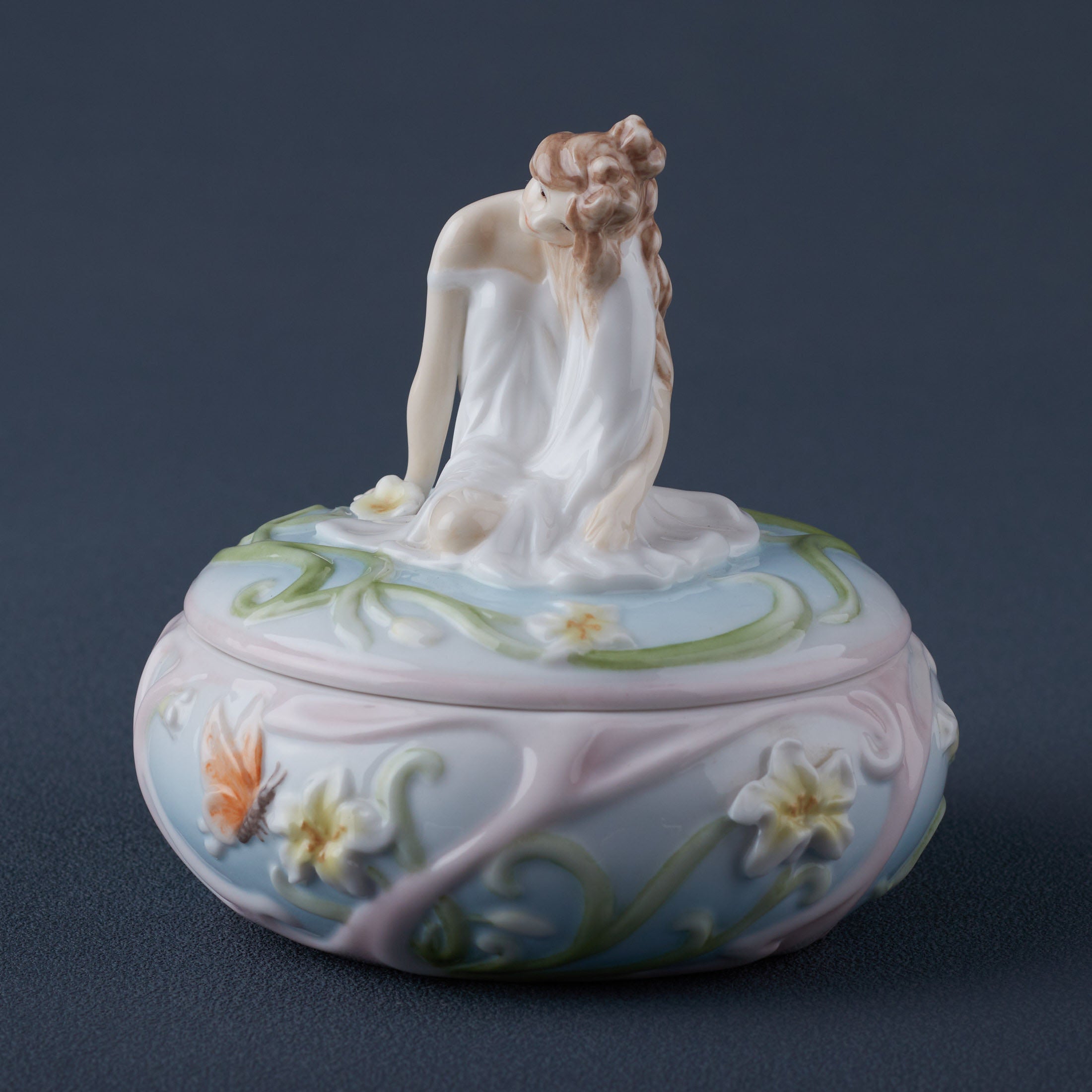 Sitting Girl Trinket Box