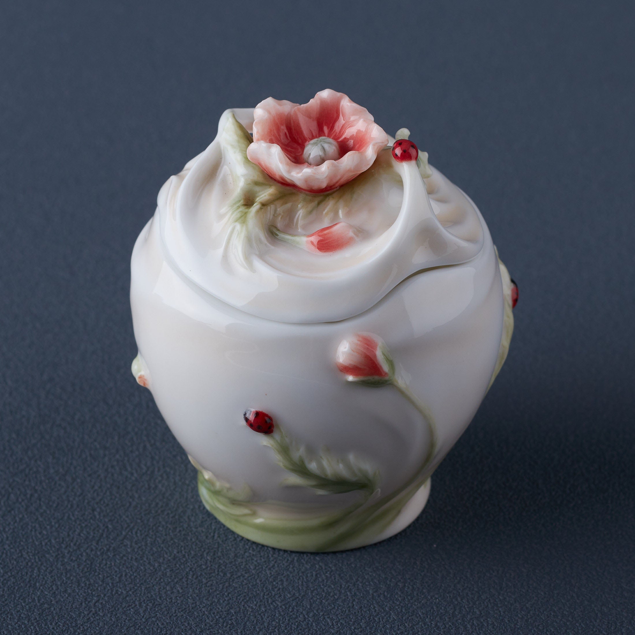 Poppy and Ladybug Condiment Jar