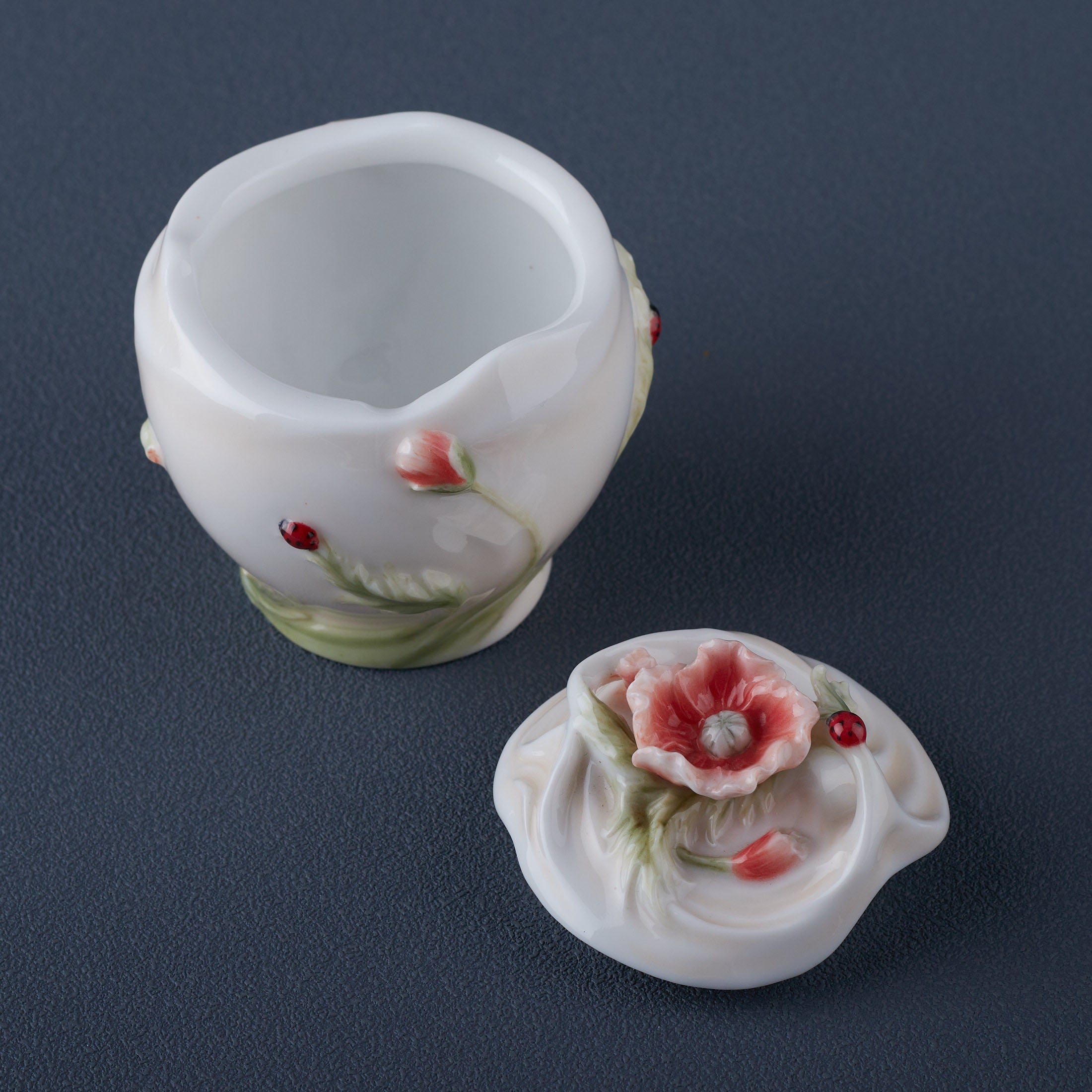 Poppy and Ladybug Condiment Jar