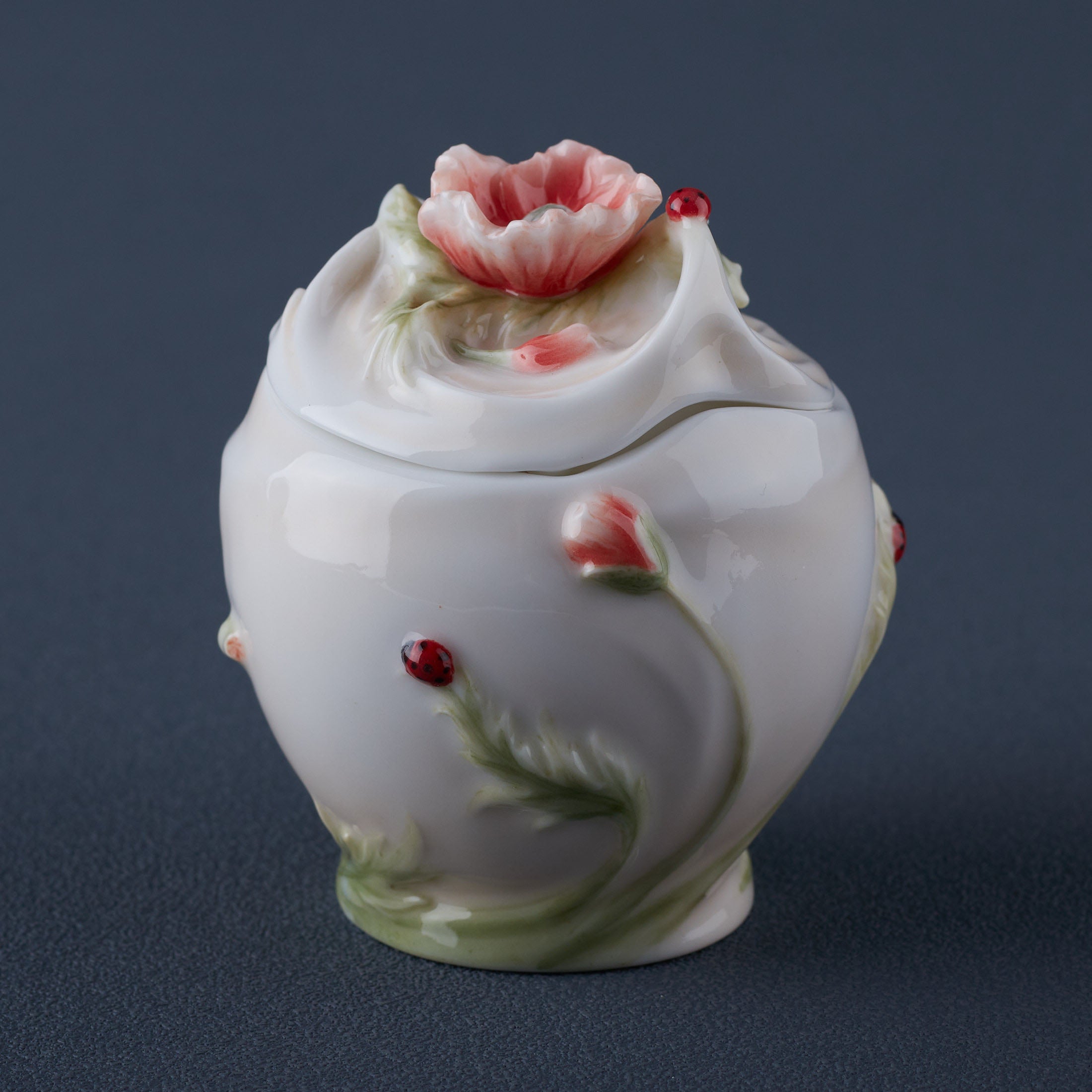 Poppy and Ladybug Condiment Jar