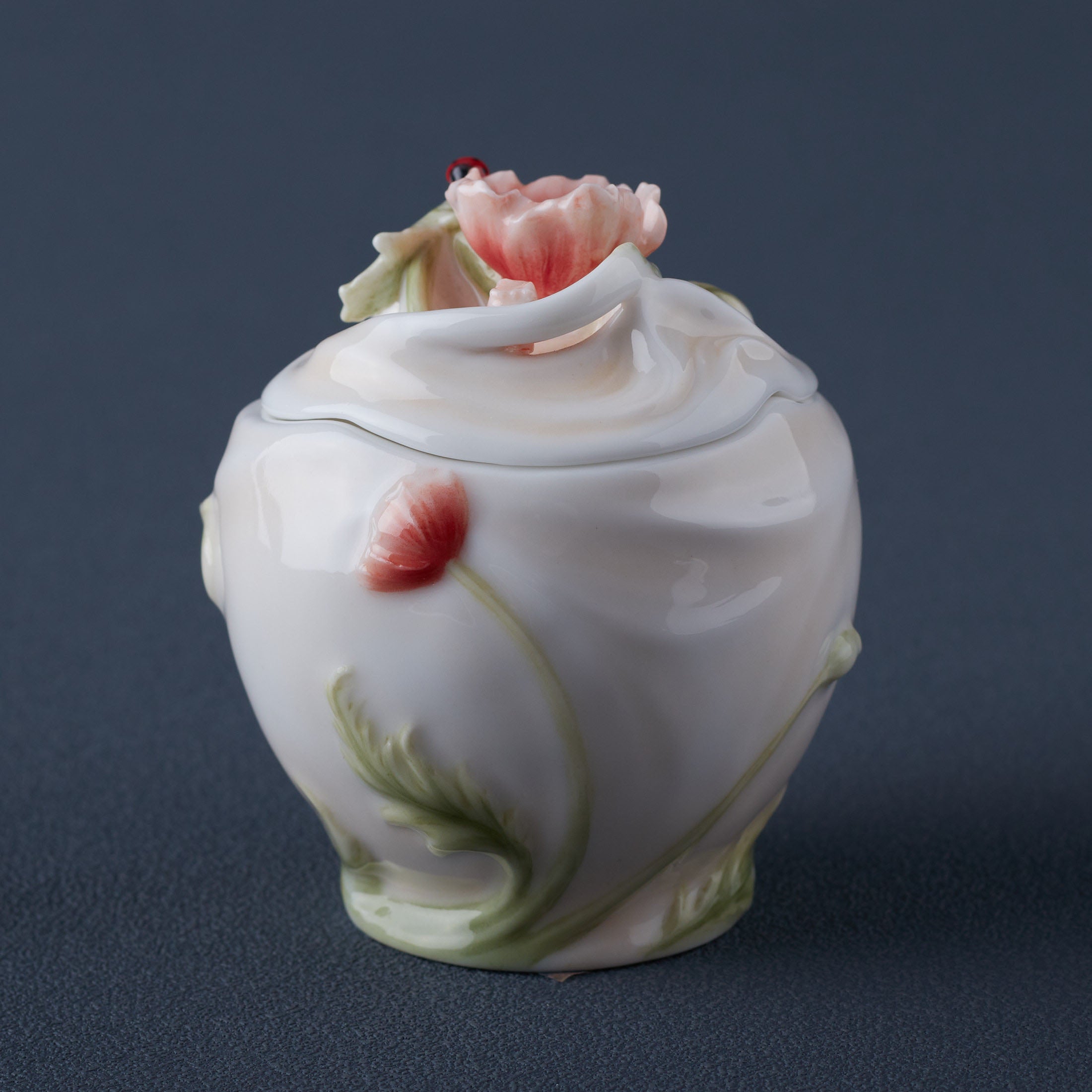 Poppy and Ladybug Condiment Jar