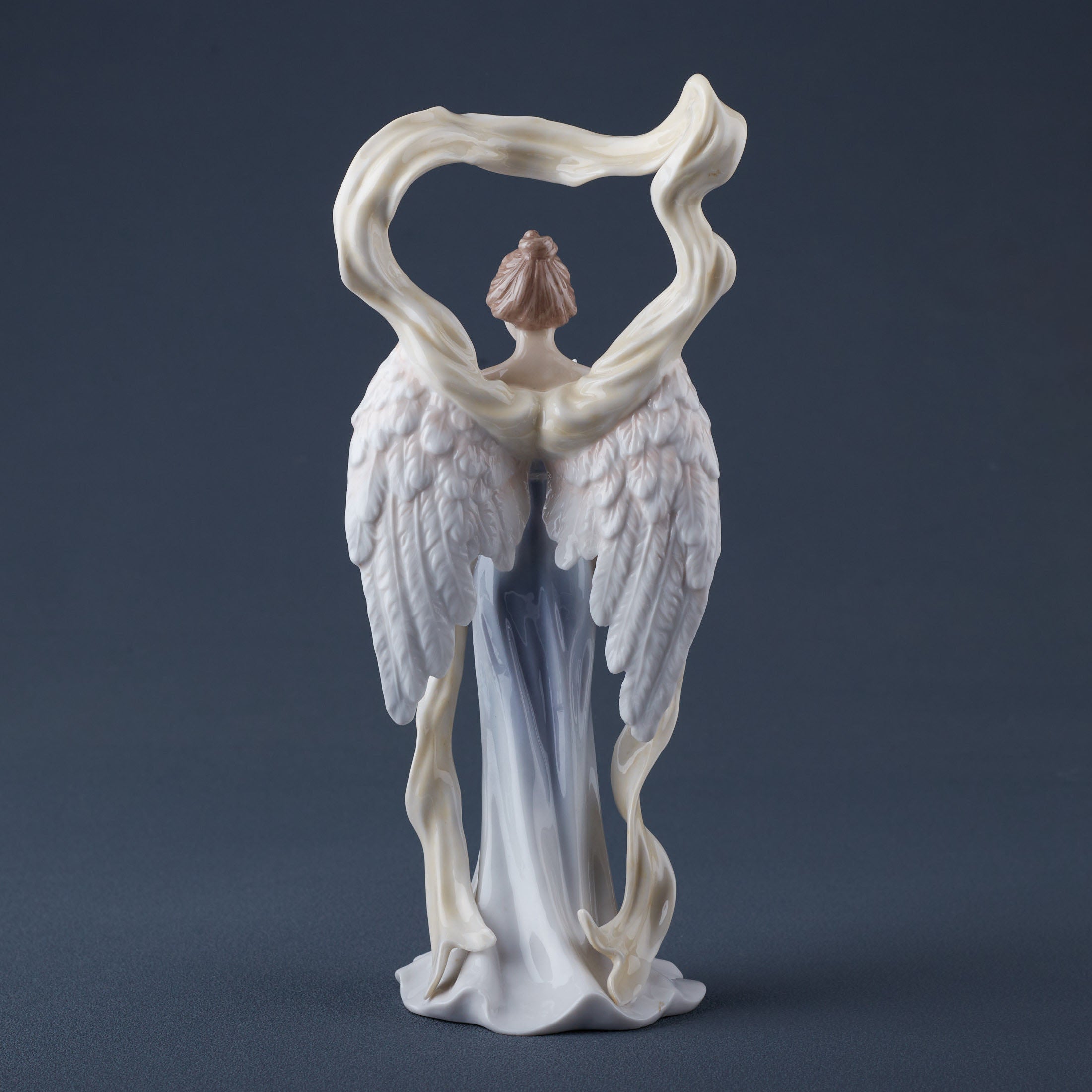 Angel Facing Front Holding Dove (Blue Dress)