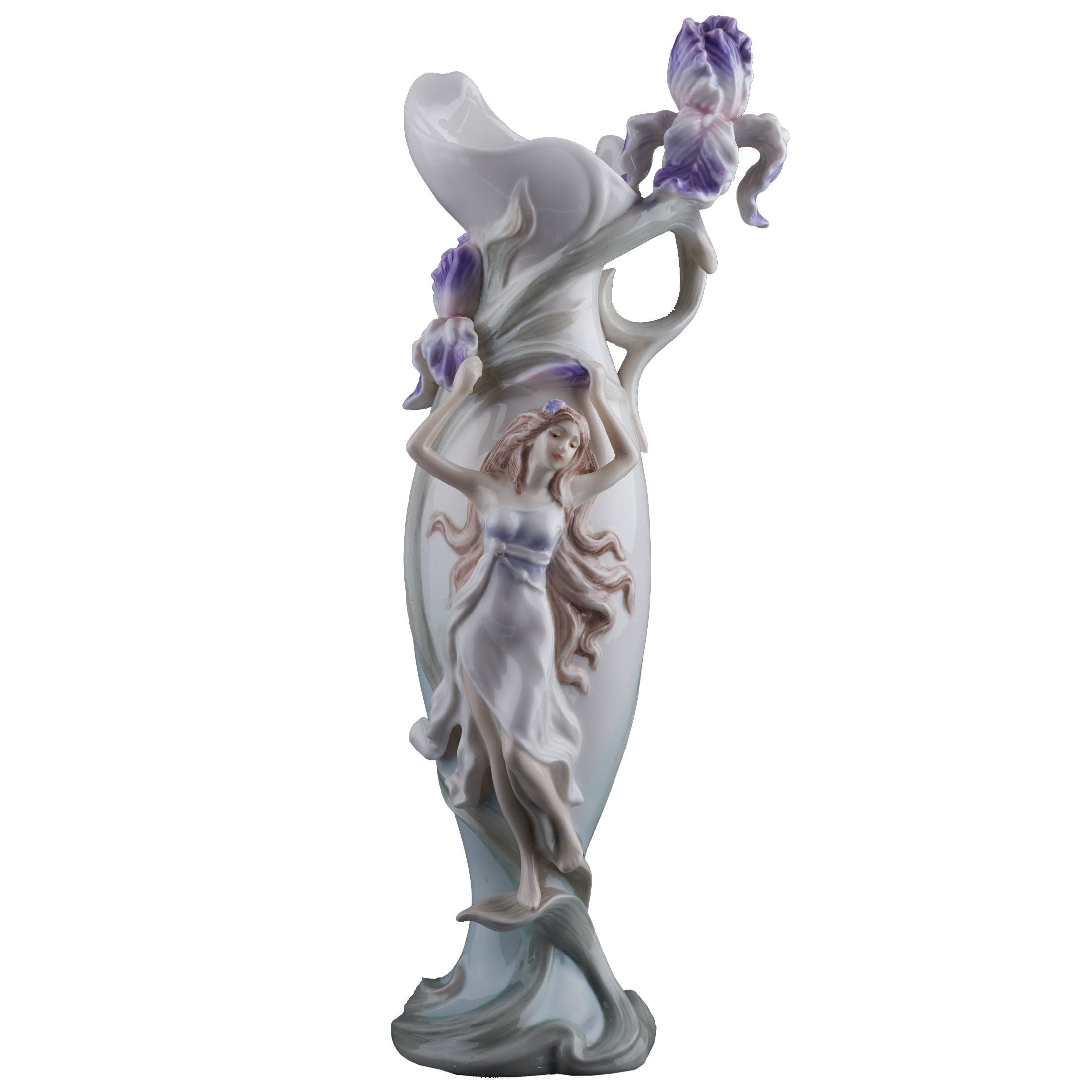 Woman Holding Iris (Purple)