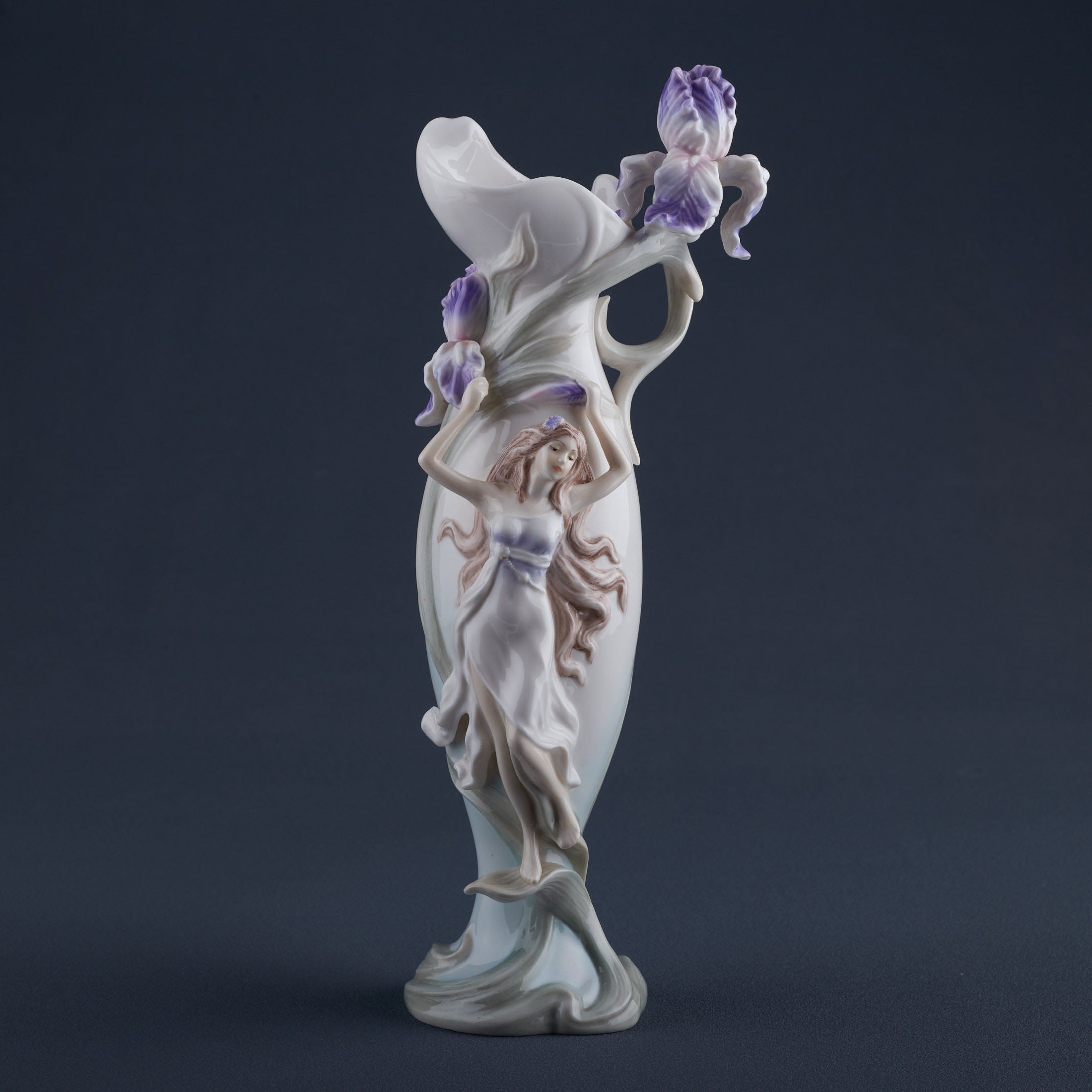 Woman Holding Iris (Purple)