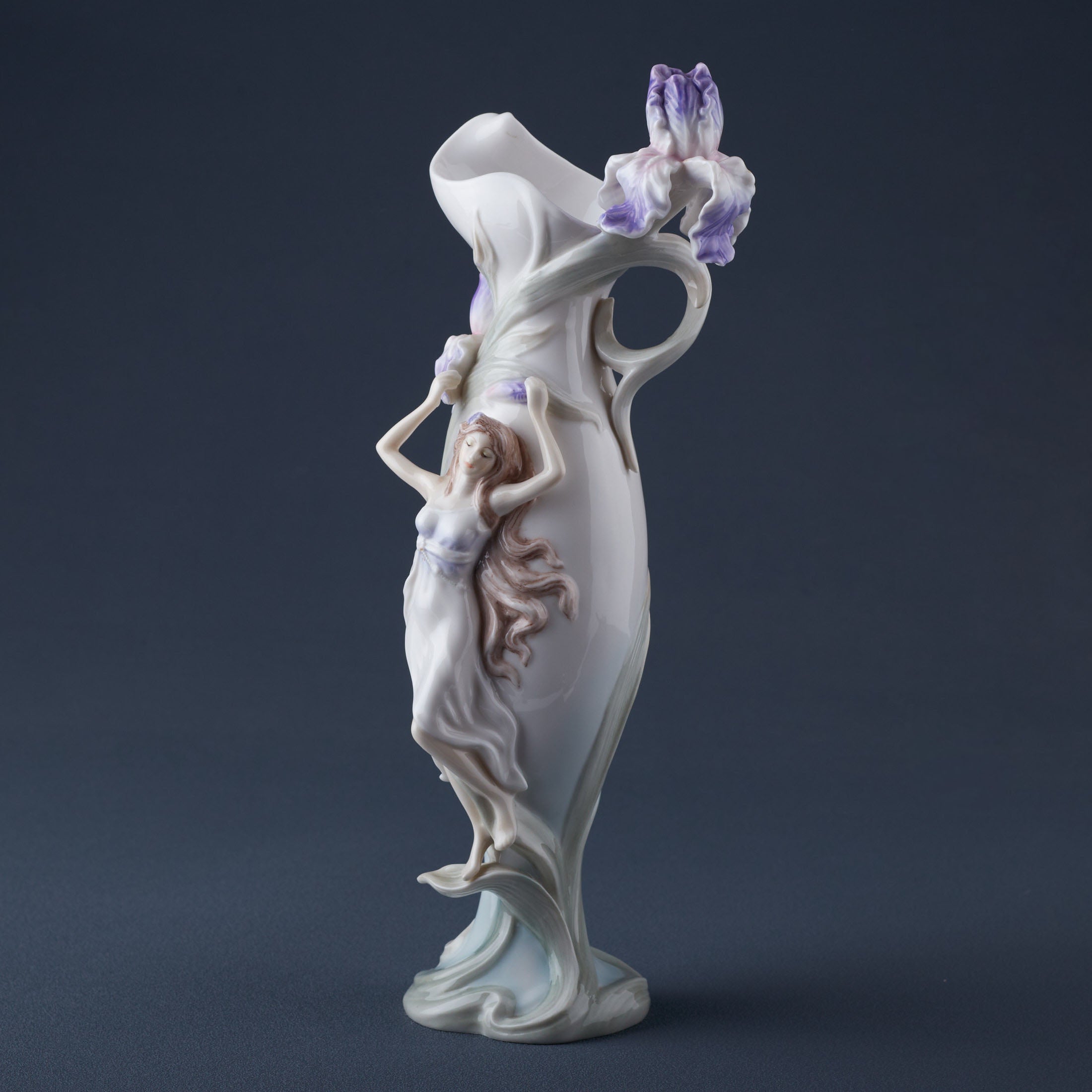 Woman Holding Iris (Purple)