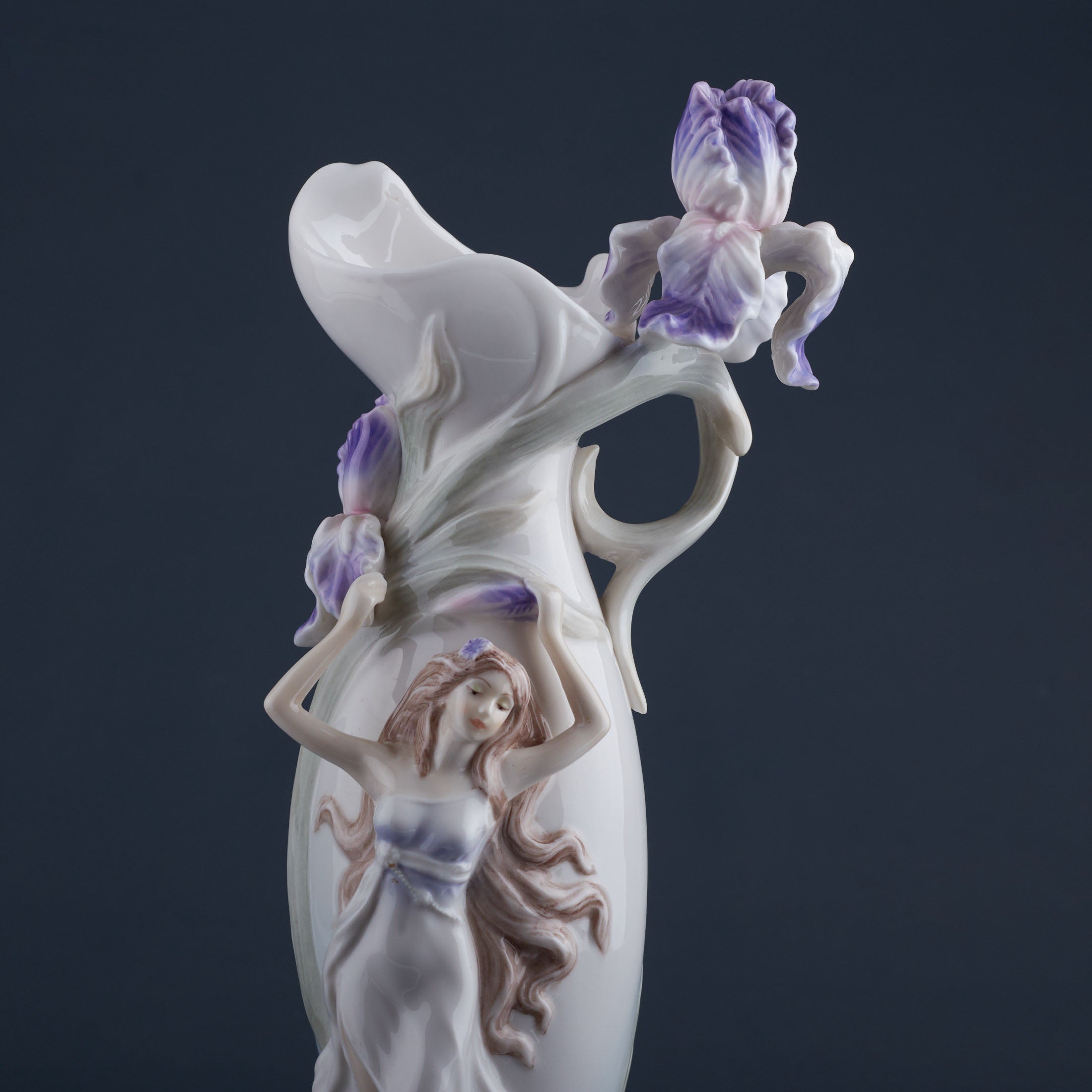 Woman Holding Iris (Purple)