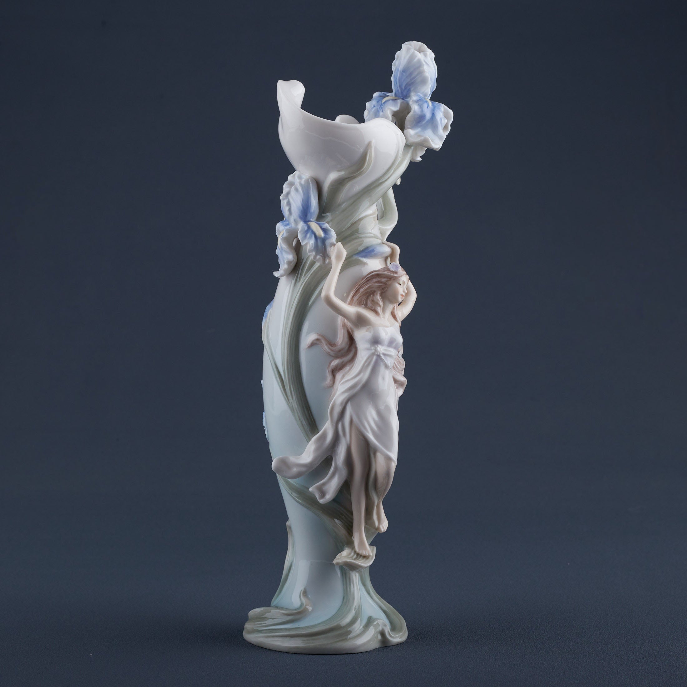 Woman Holding Iris (Blue)