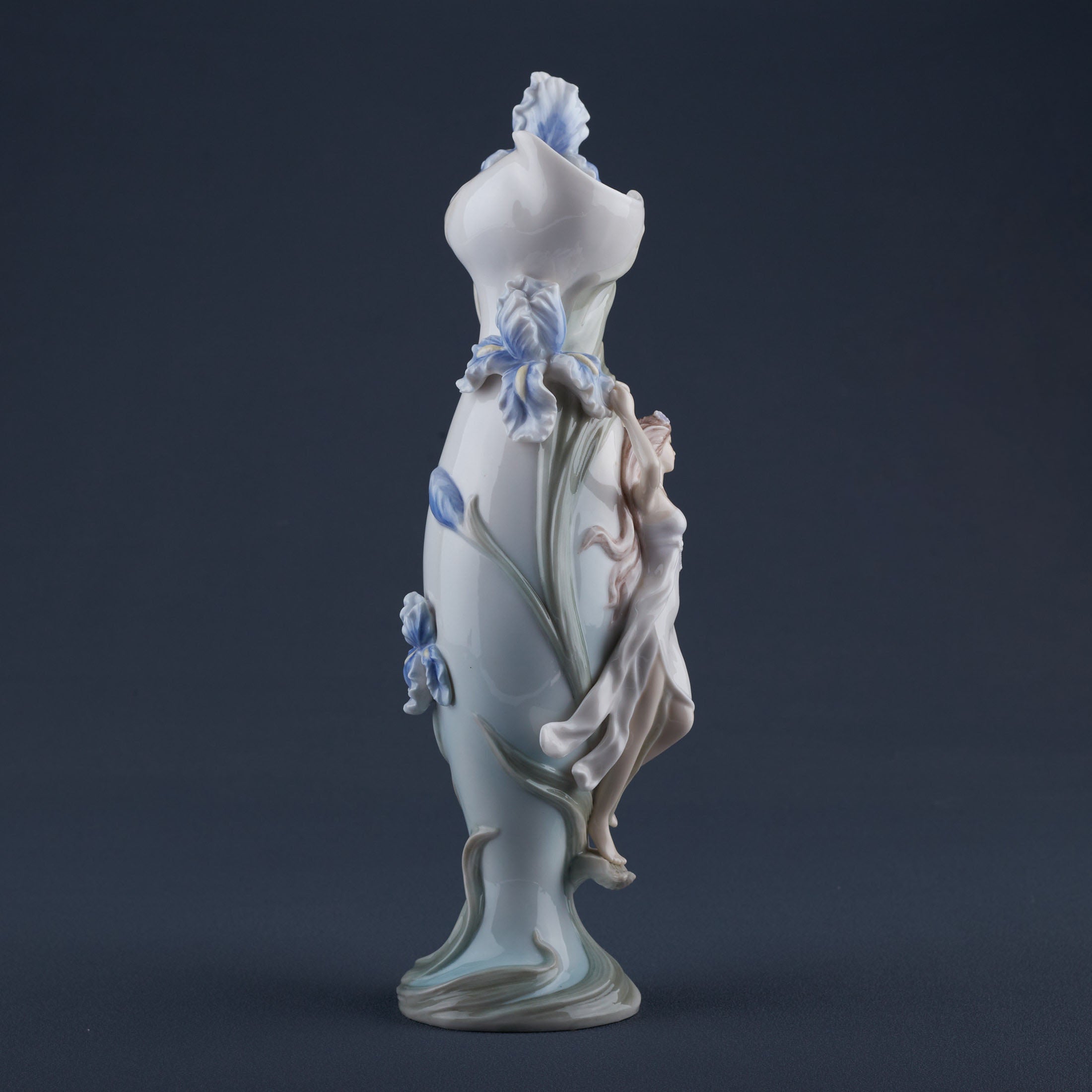 Woman Holding Iris (Blue)