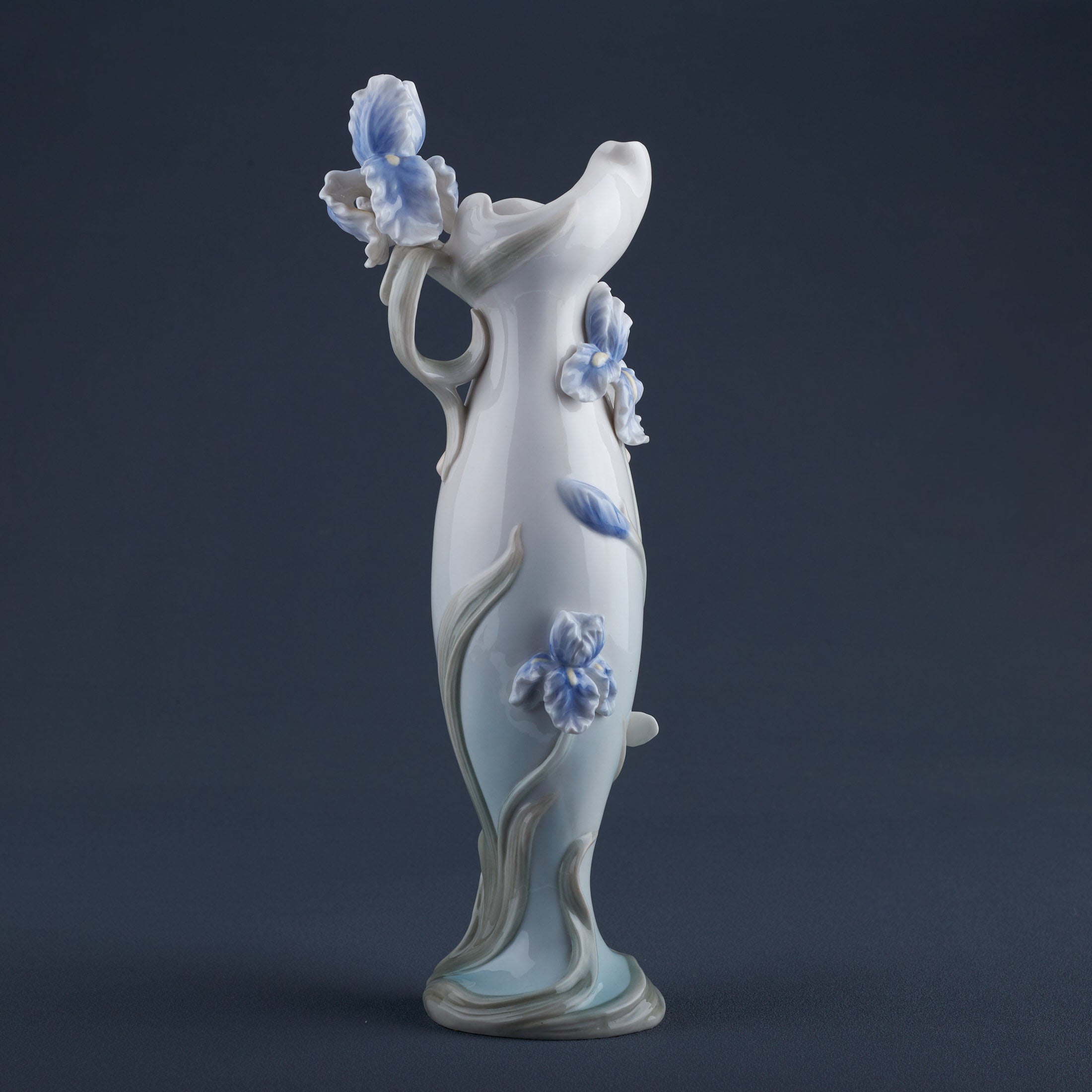 Woman Holding Iris (Blue)