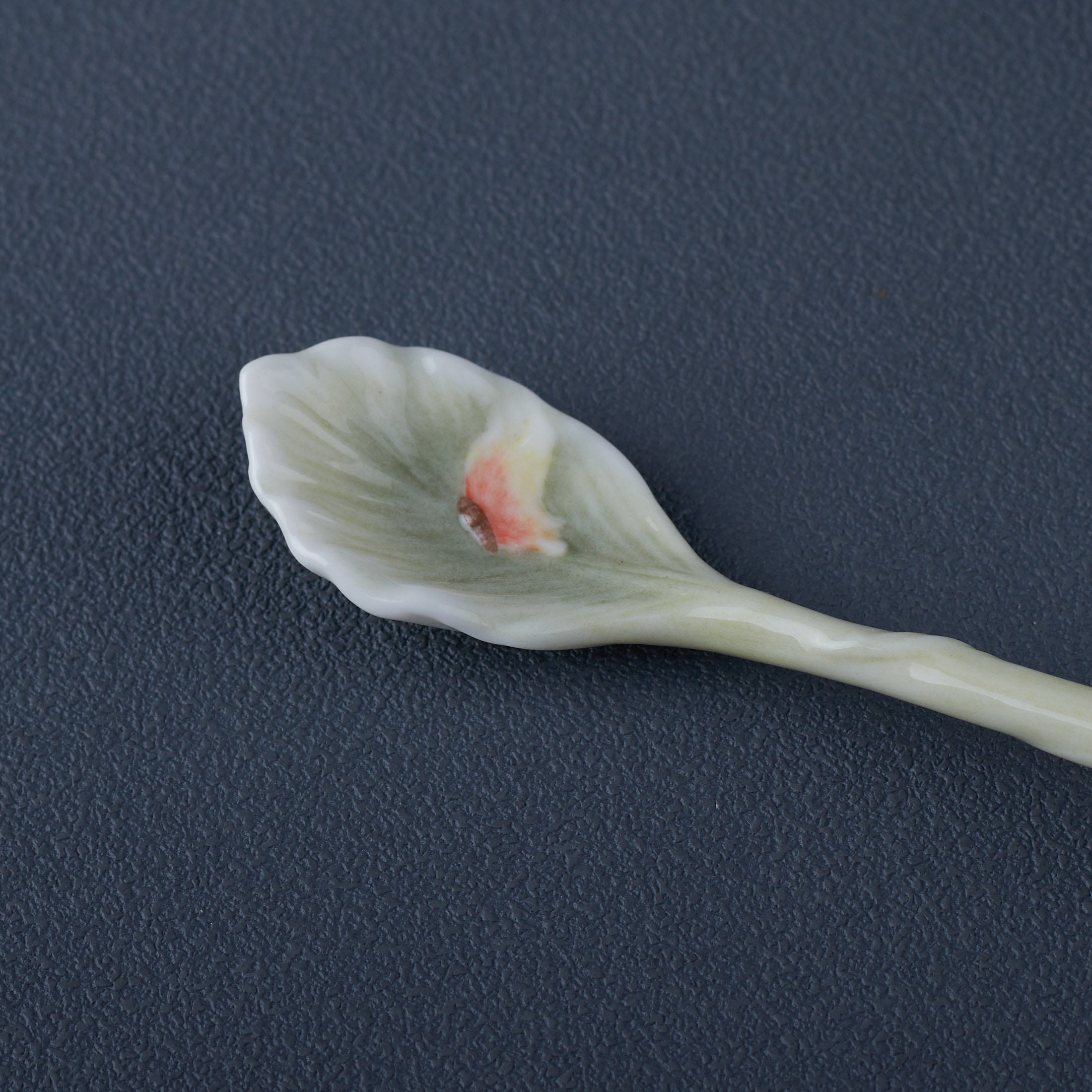 Freesia Coffee Cup Set With Spoon (Pink Flower)