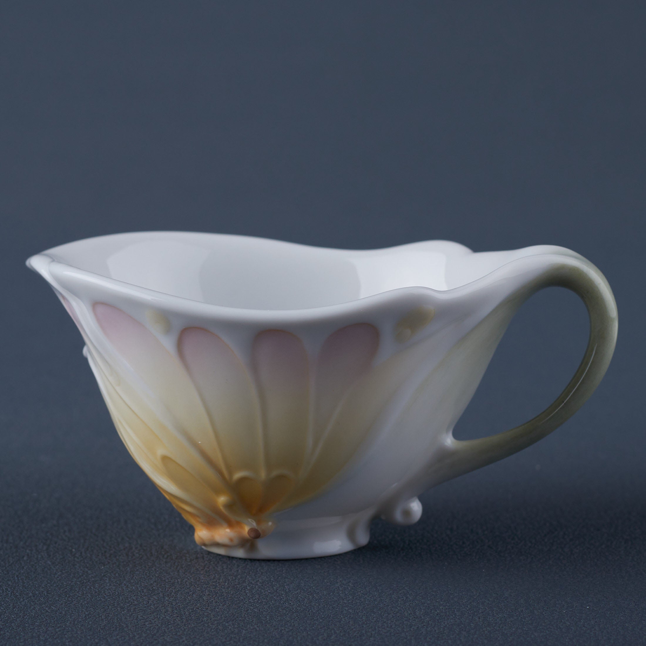 Freesia Coffee Cup Set With Spoon (Pink Flower)