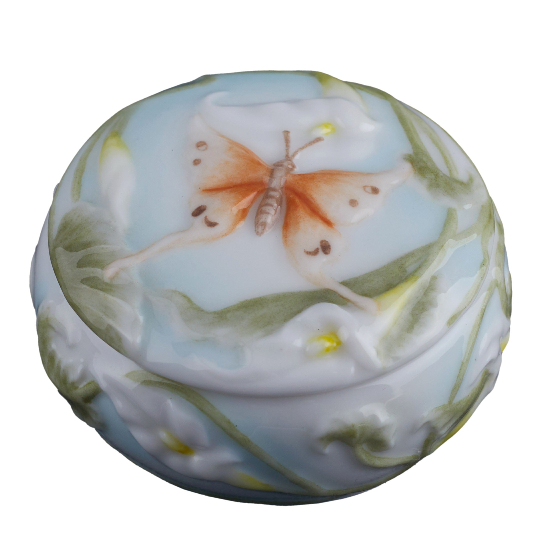 Butterfly and Calla Lily Trinket Box