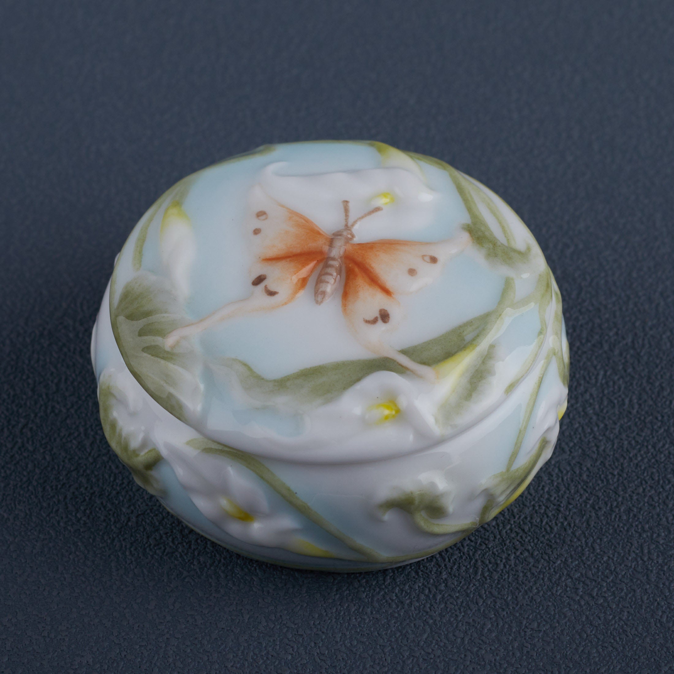 Butterfly and Calla Lily Trinket Box