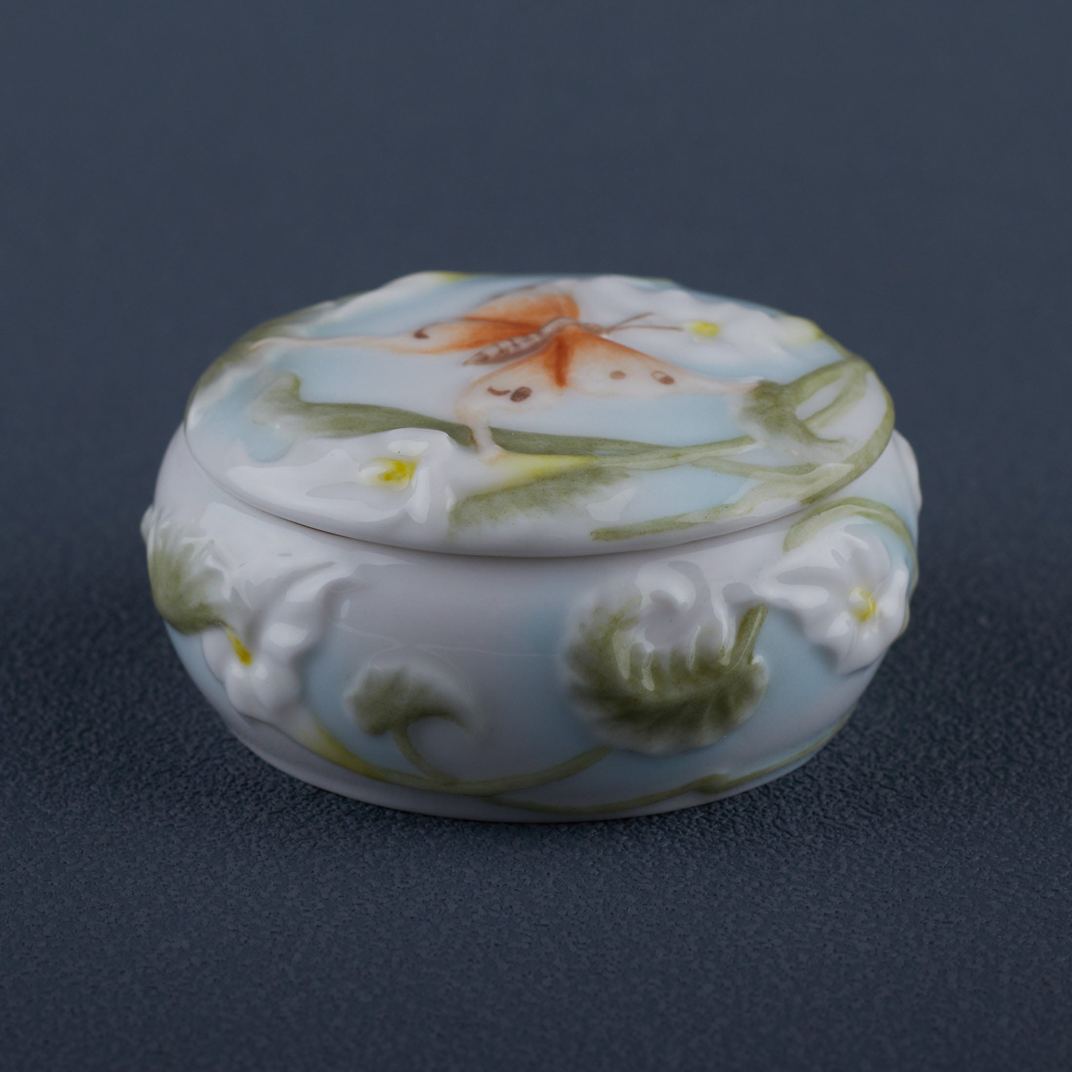 Butterfly and Calla Lily Trinket Box