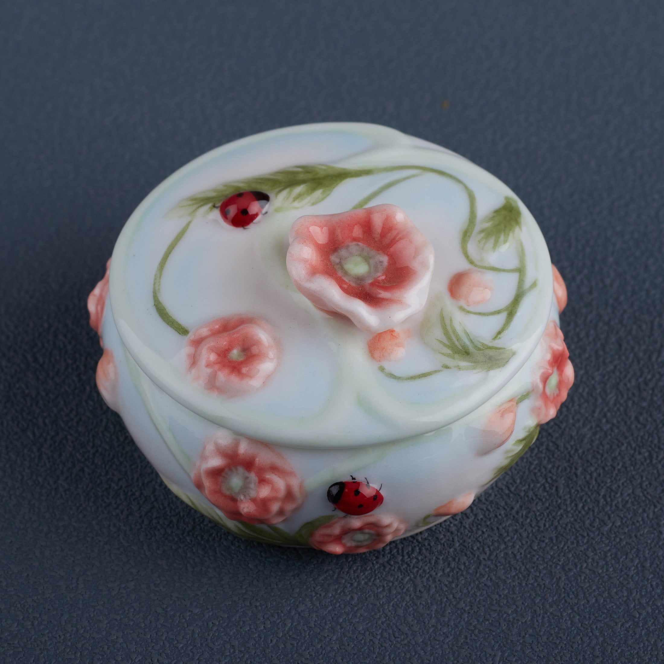 Lady Bug and Poppy Trinket Box