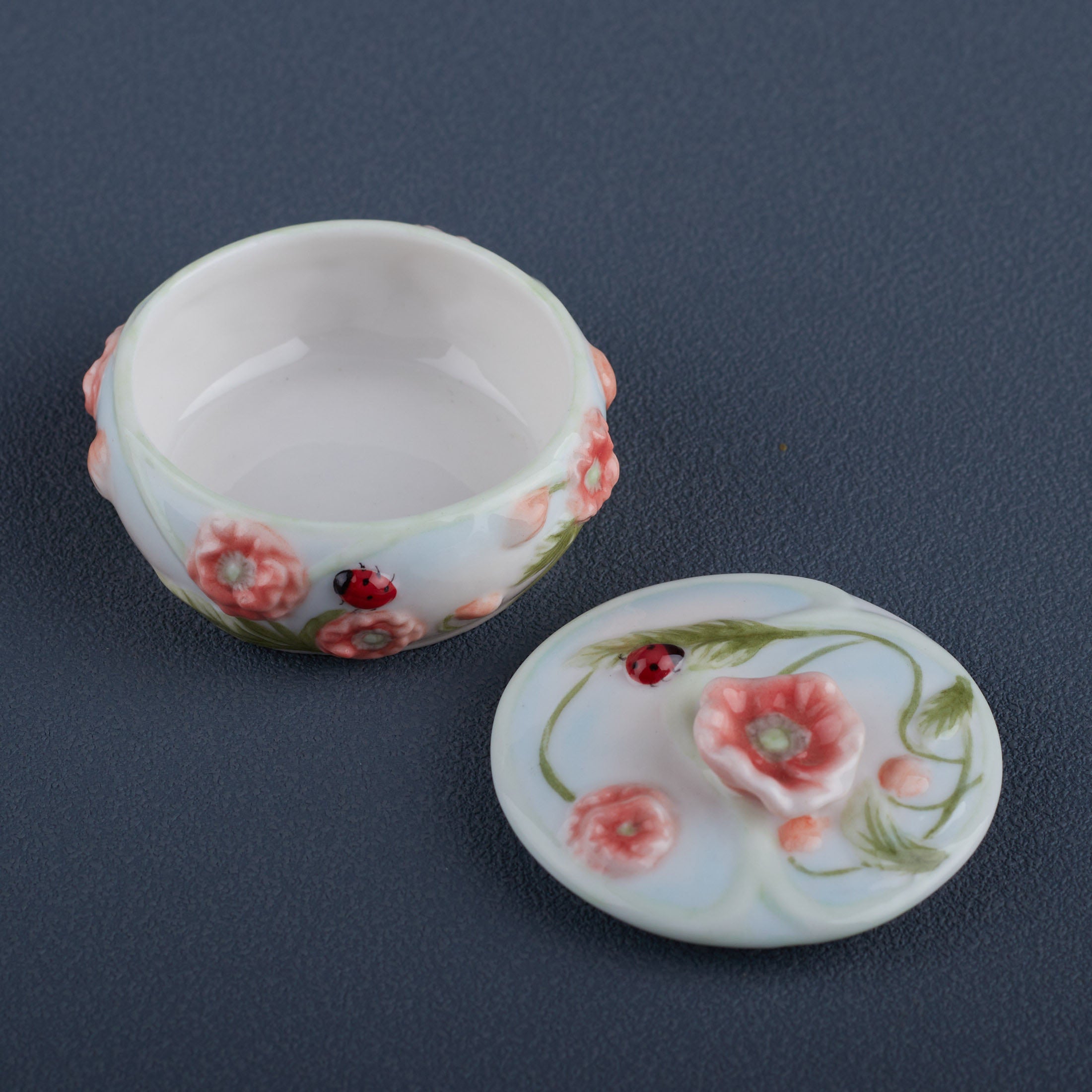Lady Bug and Poppy Trinket Box