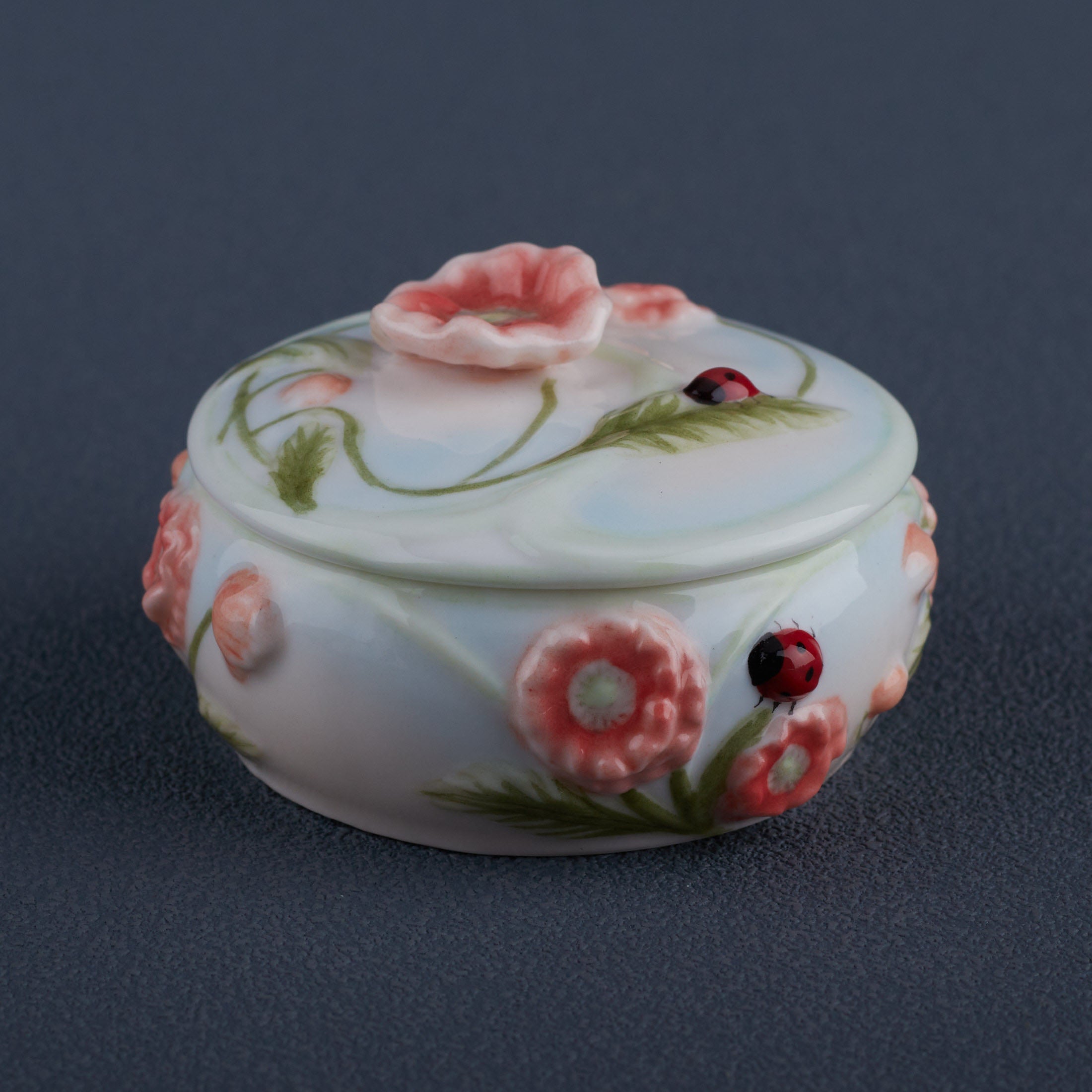 Lady Bug and Poppy Trinket Box