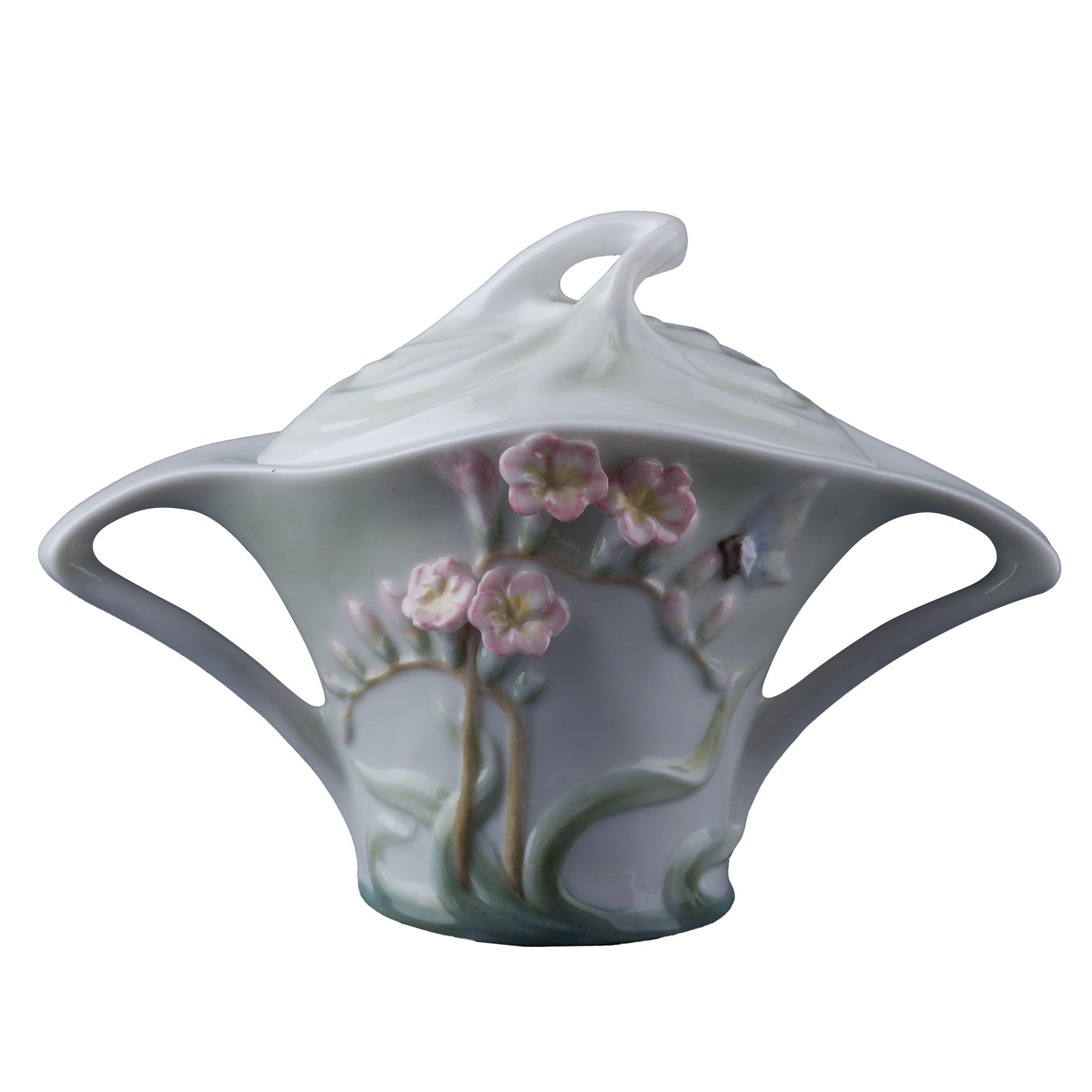 Freesia Sugar Jar (Pink Flower)