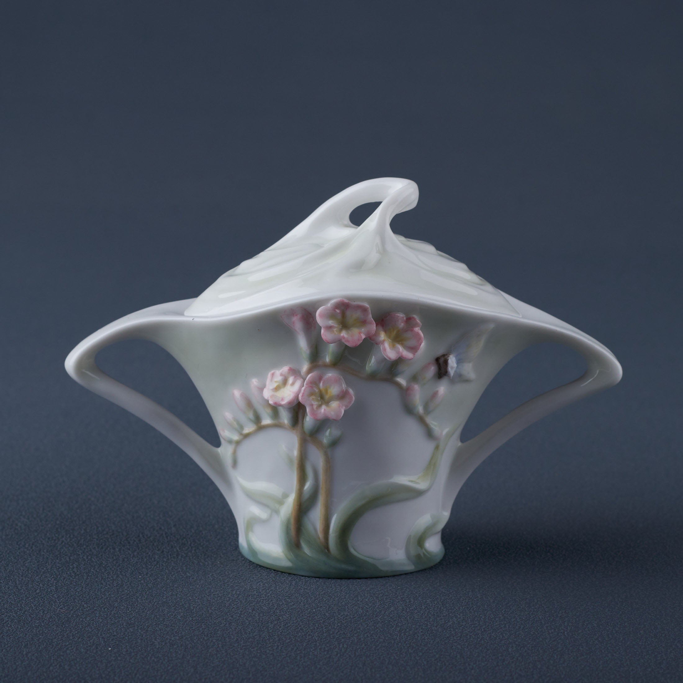 Freesia Sugar Jar (Pink Flower)
