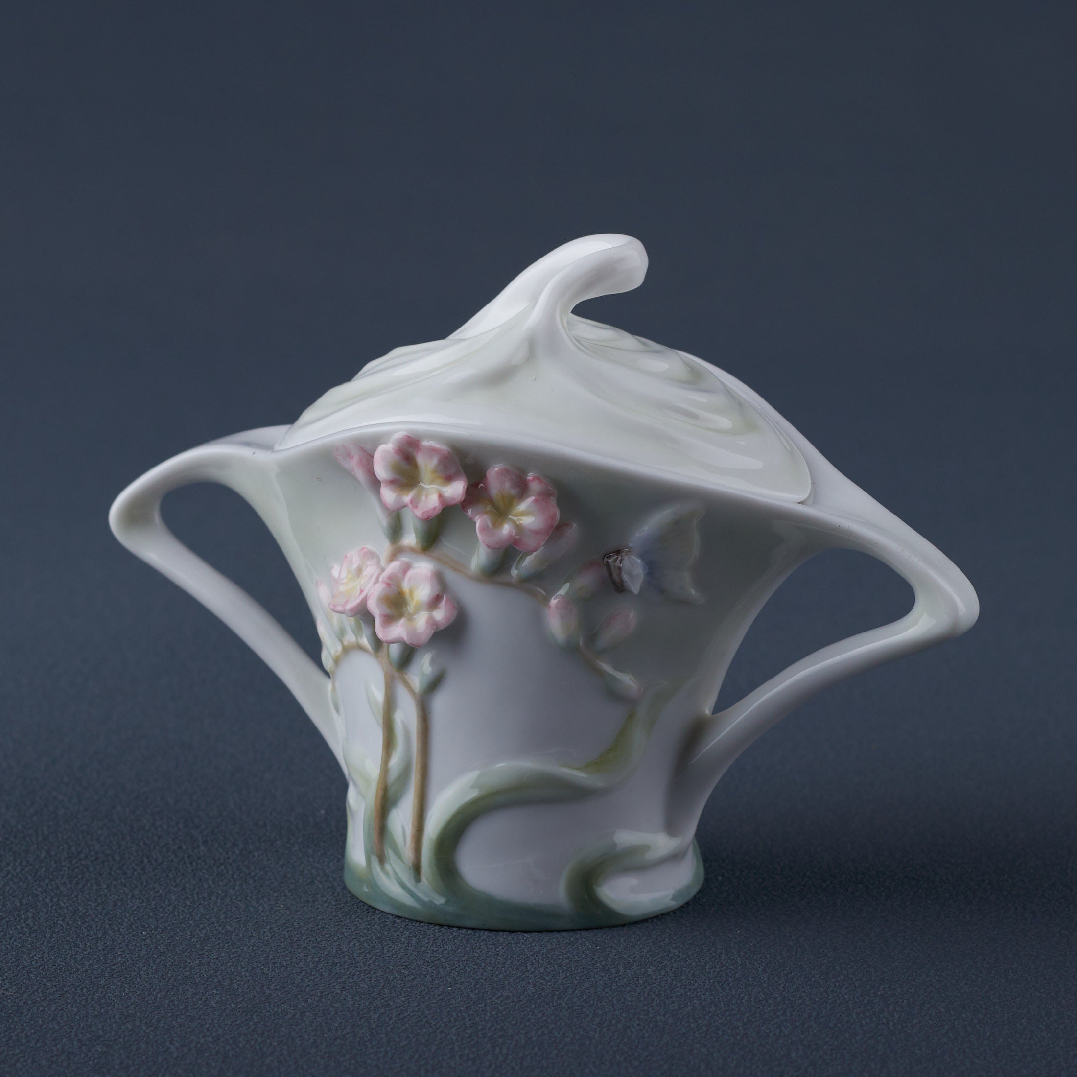 Freesia Sugar Jar (Pink Flower)