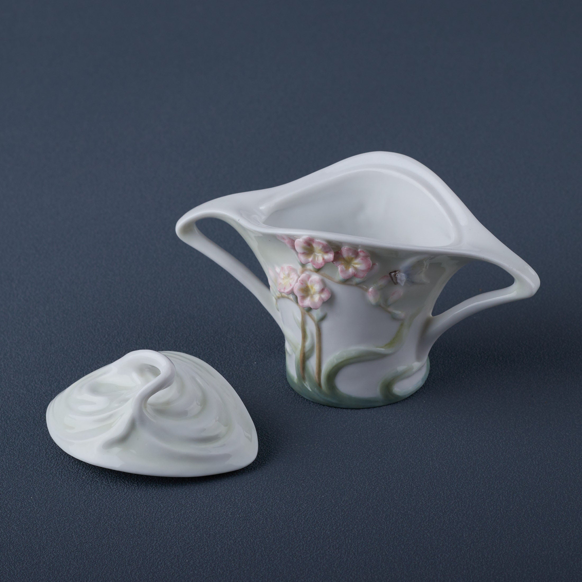 Freesia Sugar Jar (Pink Flower)
