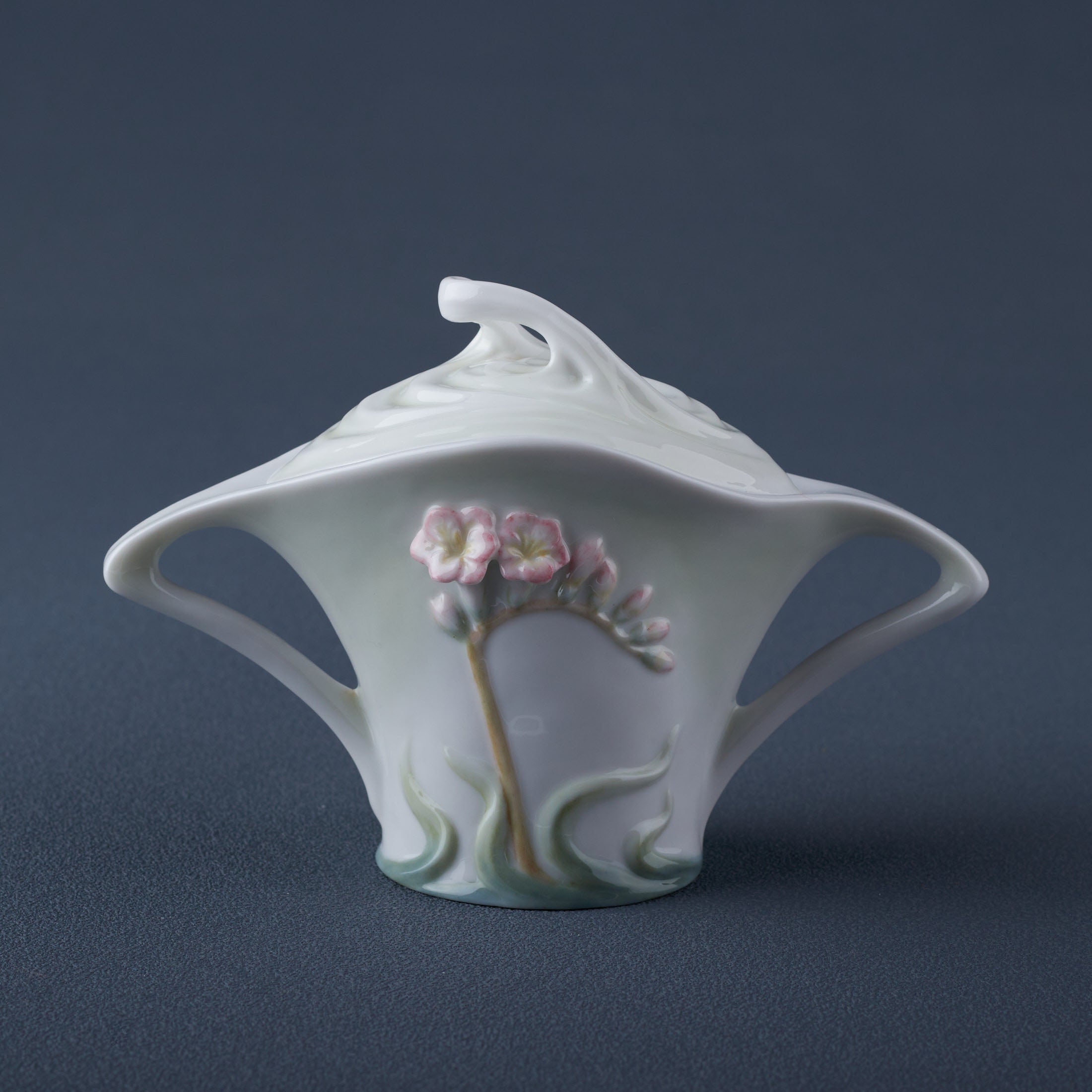 Freesia Sugar Jar (Pink Flower)
