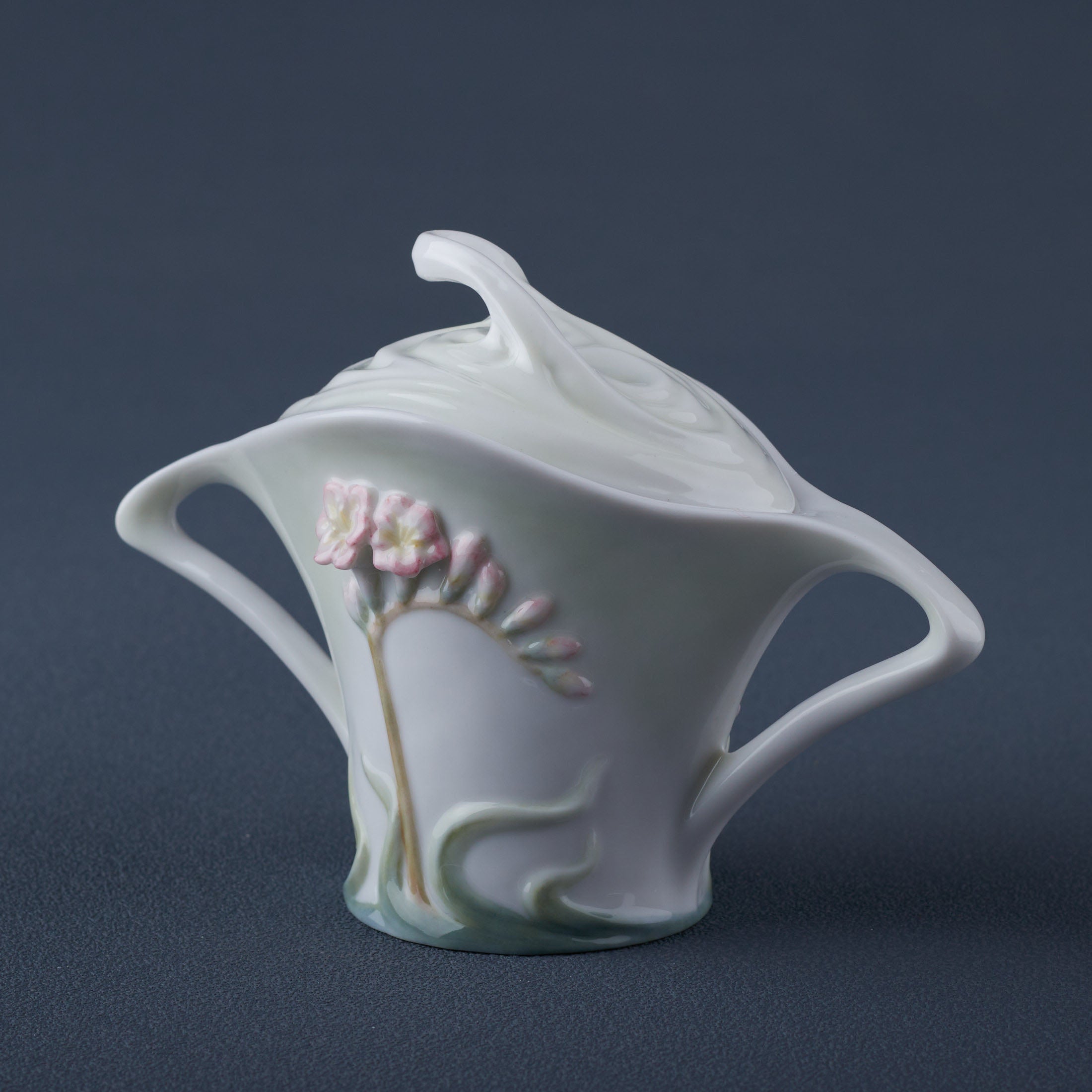 Freesia Sugar Jar (Pink Flower)