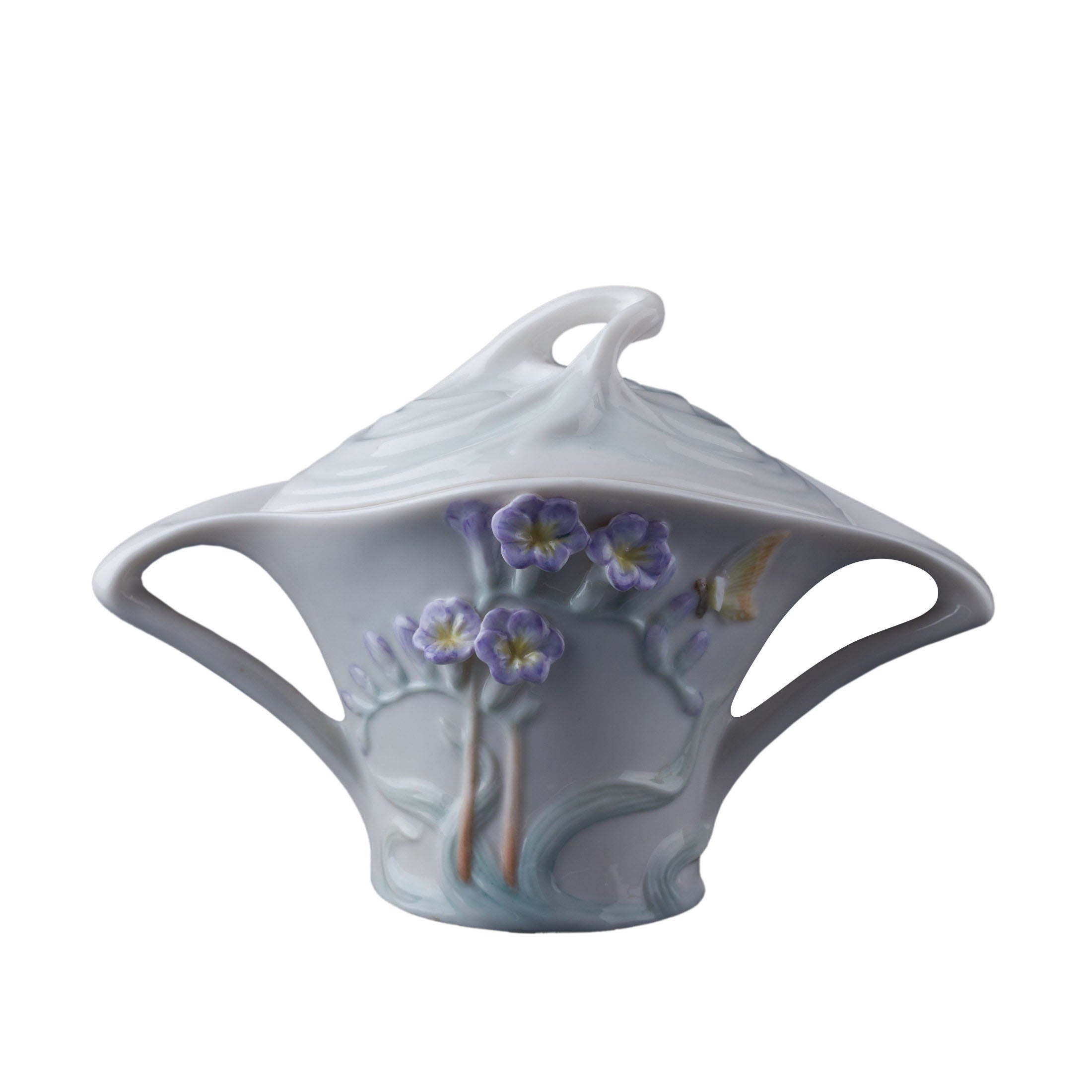 Freesia Sugar Jar (Purple Flower)