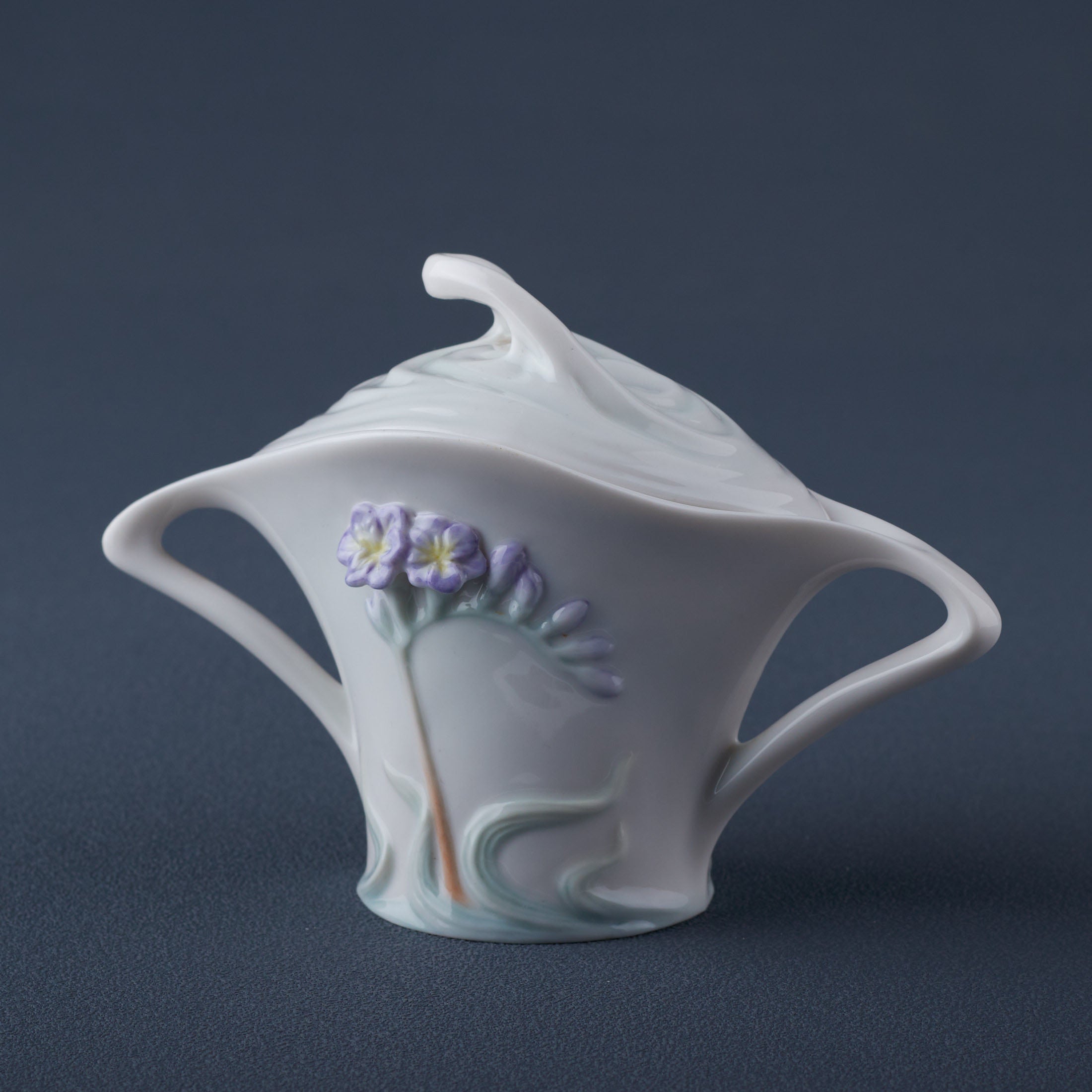 Freesia Sugar Jar (Purple Flower)