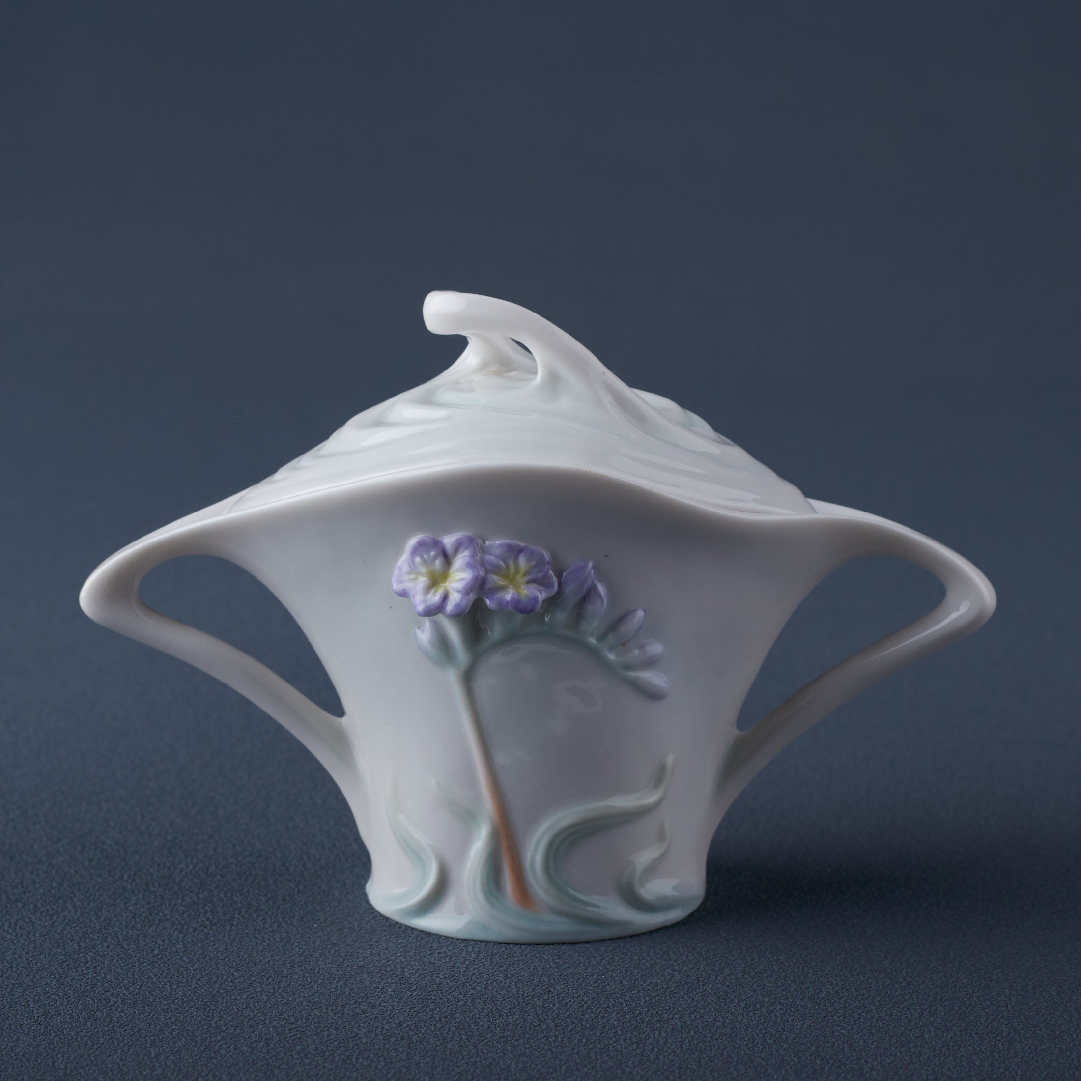 Freesia Sugar Jar (Purple Flower)