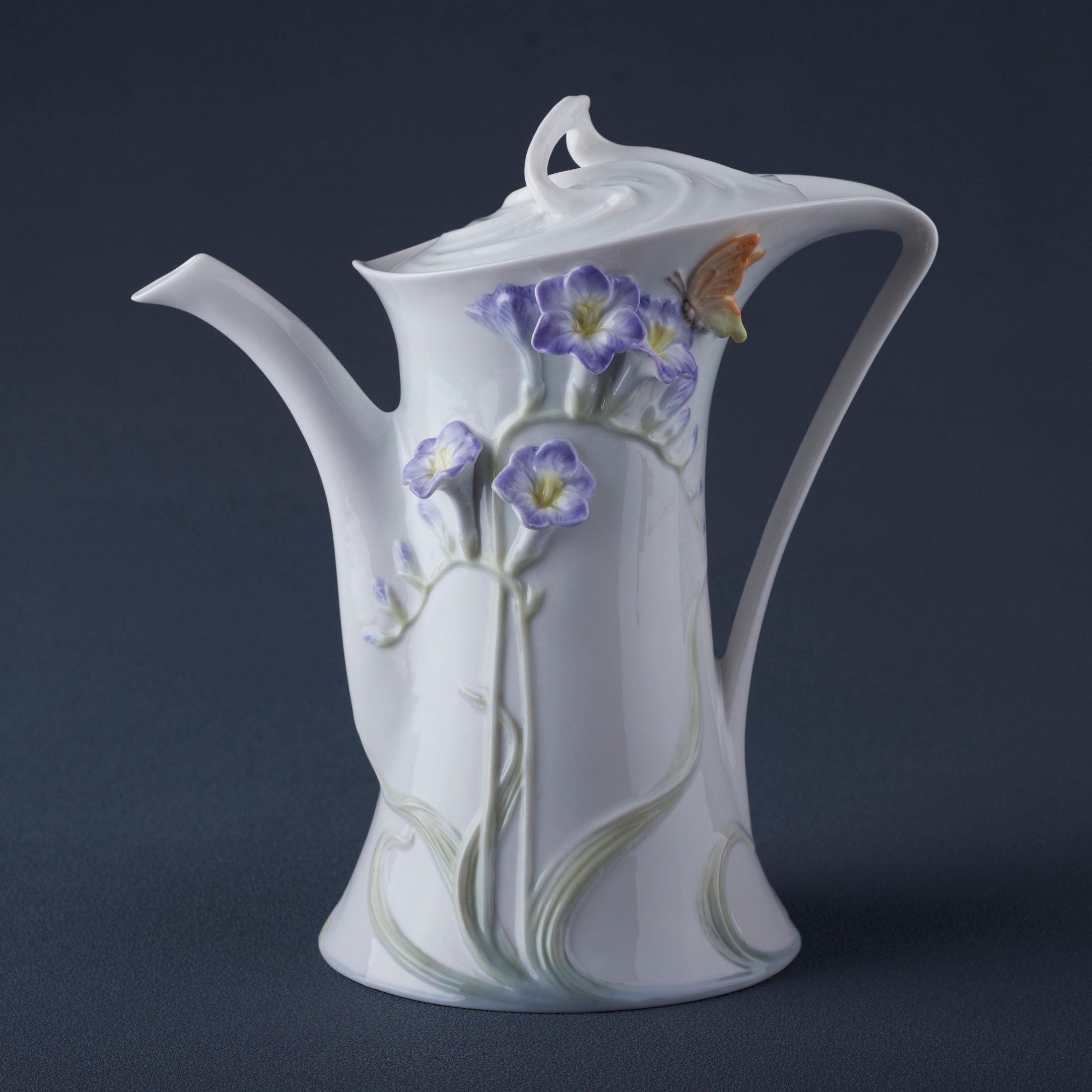 Freesia Coffee Pot (Purple Flower)