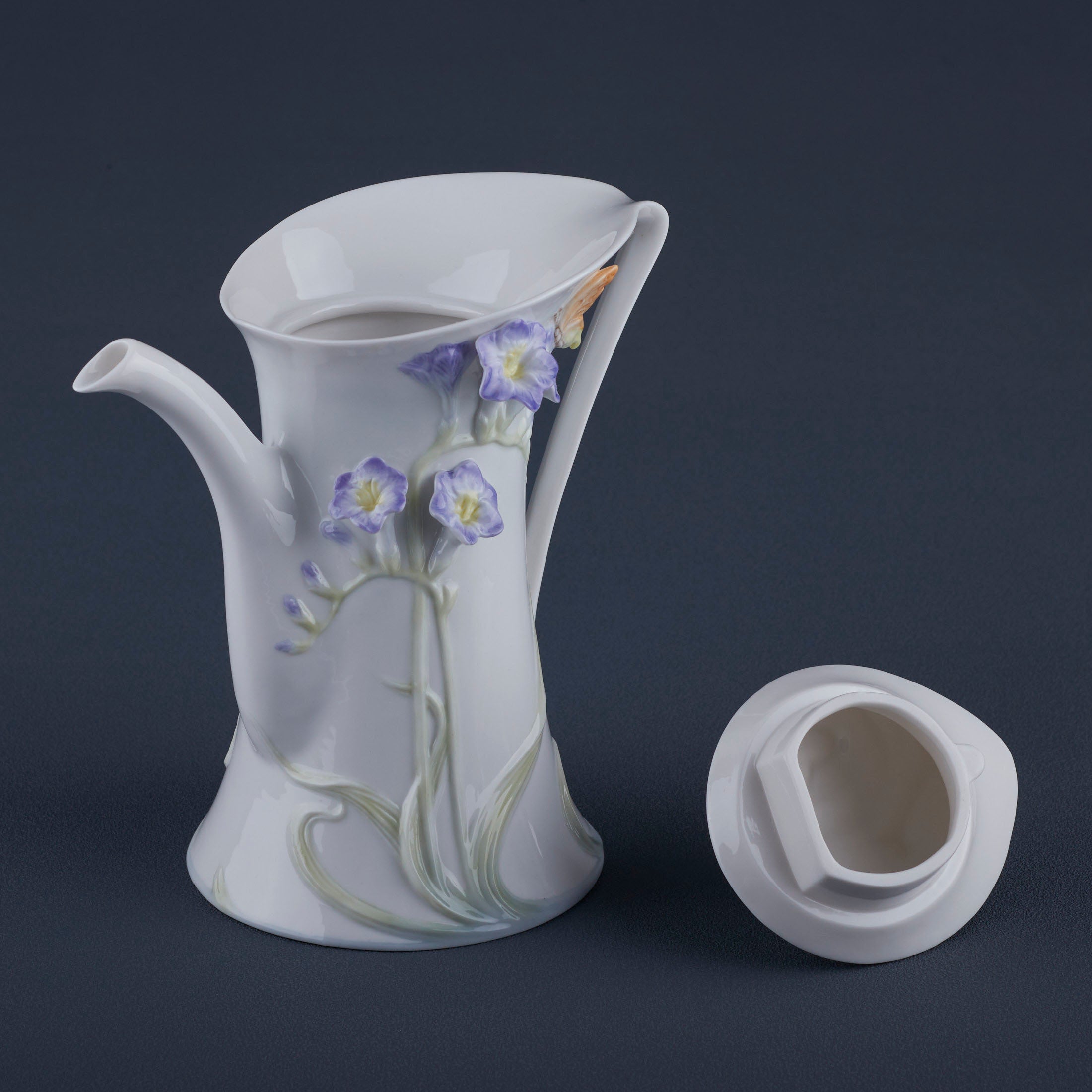 Freesia Coffee Pot (Purple Flower)