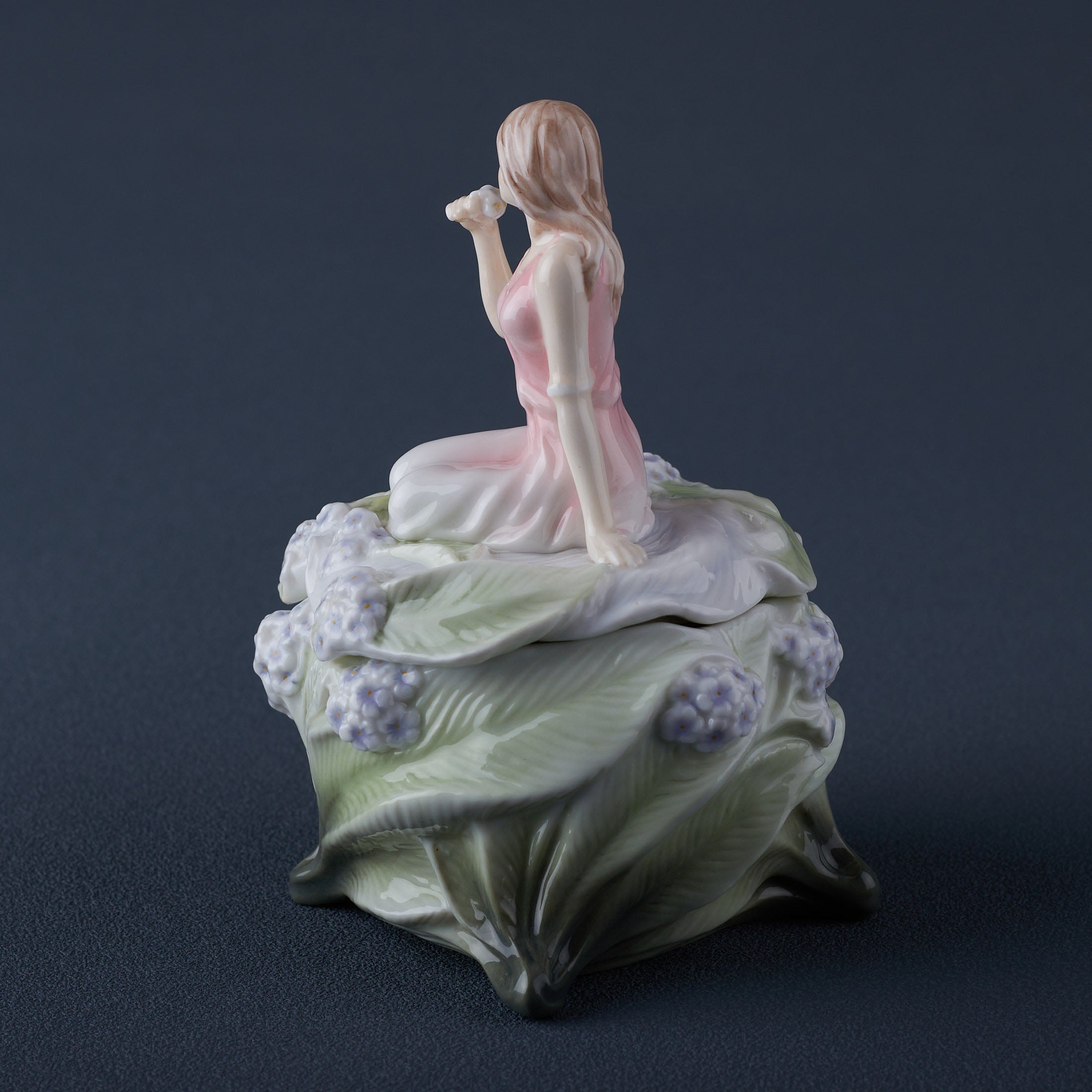 Lady On Bluebell Trinket Box
