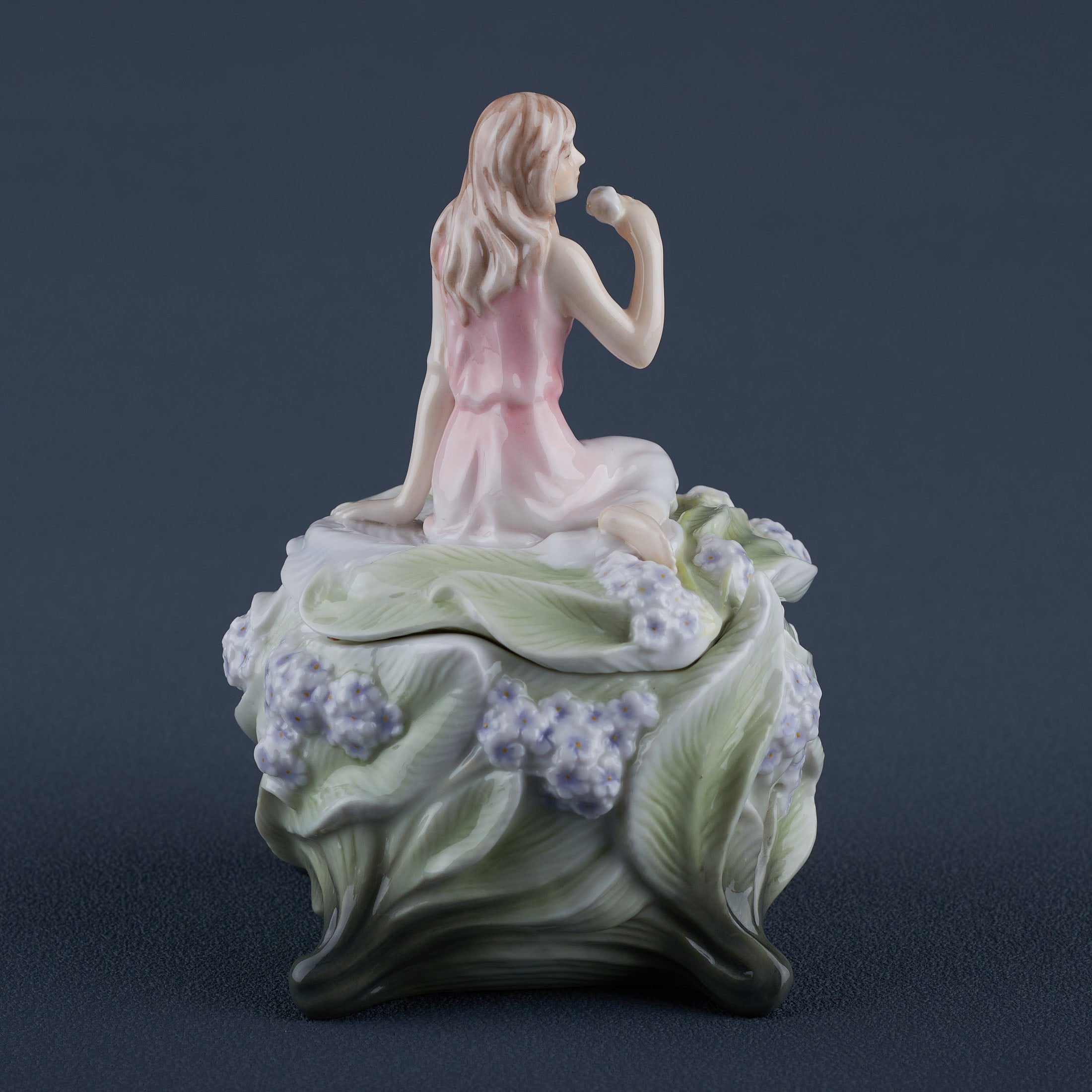 Lady On Bluebell Trinket Box